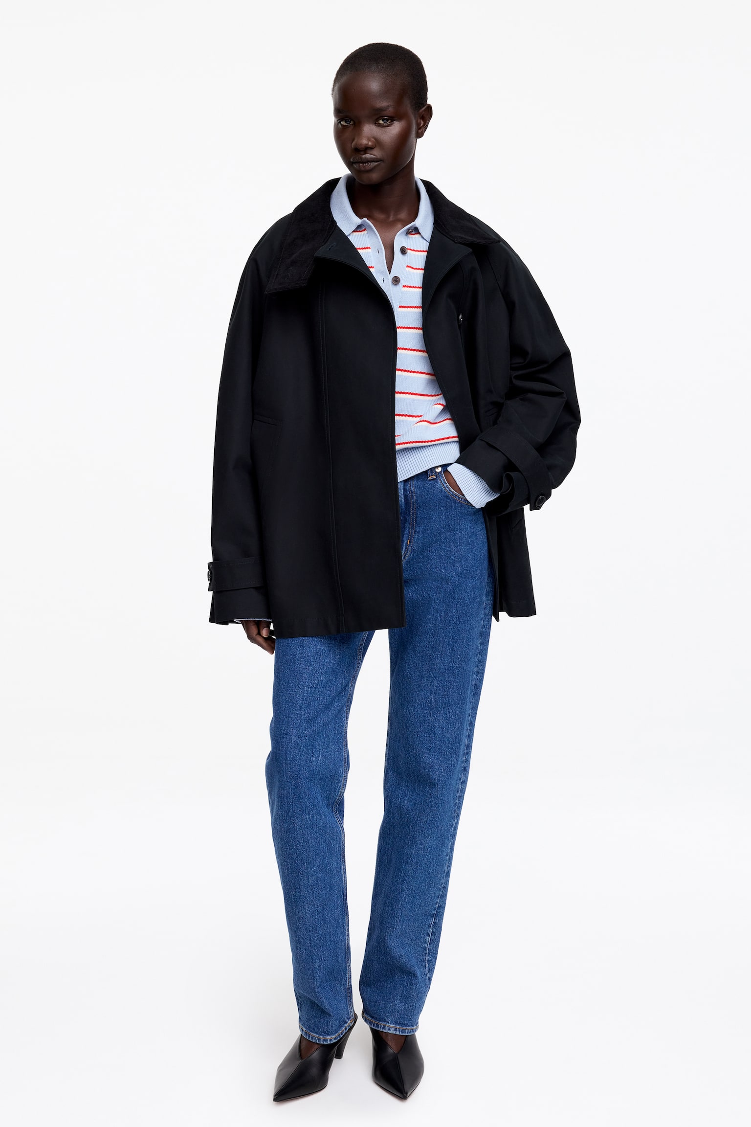 Gebreid poloshirt - Blauw/rood/wit/Beige/gestreept - 5