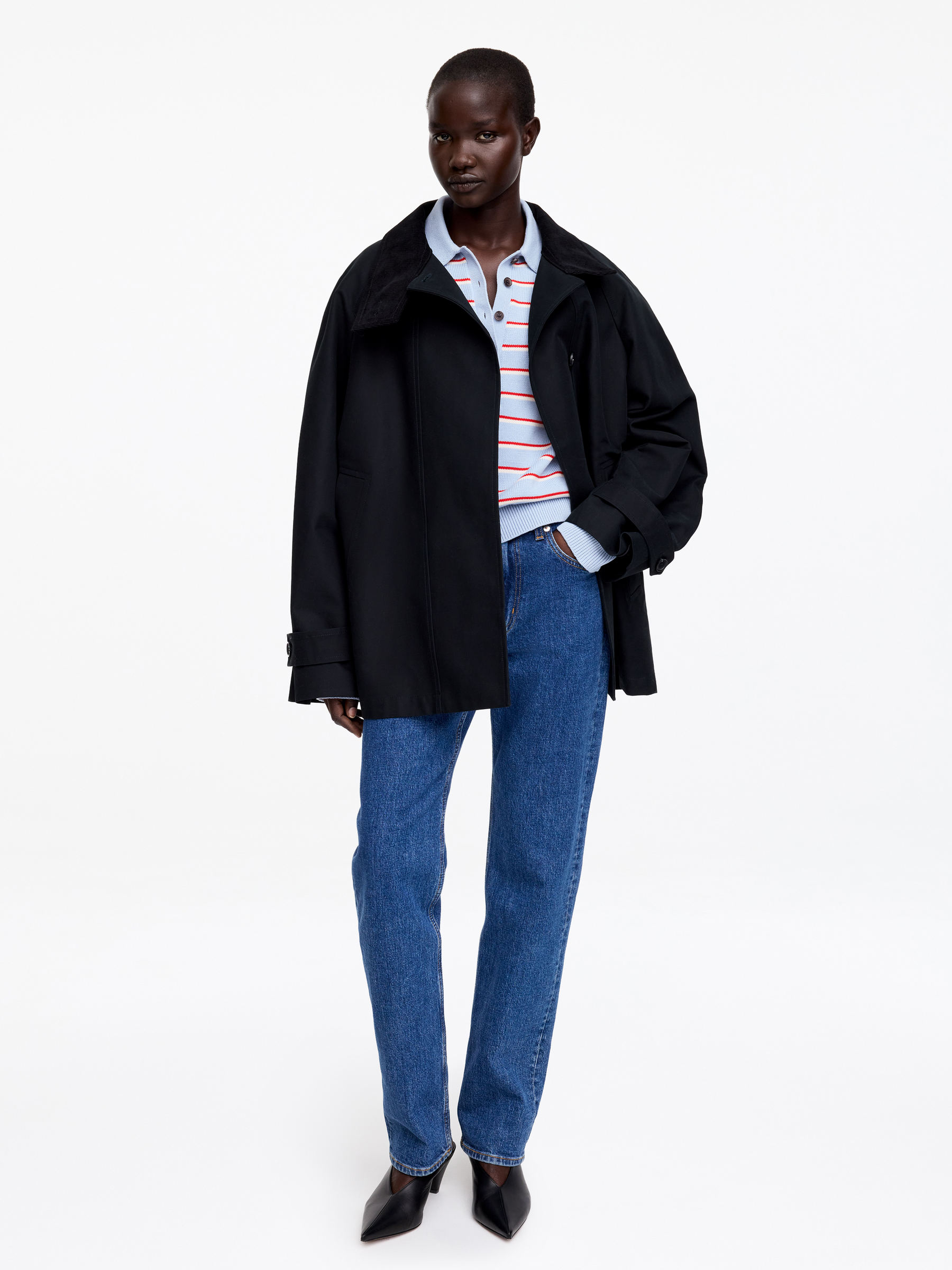 Polo en maille - Bleu/Rouge/Blanc - Regular fit - Femme - StillMedia/Lookbook - 4