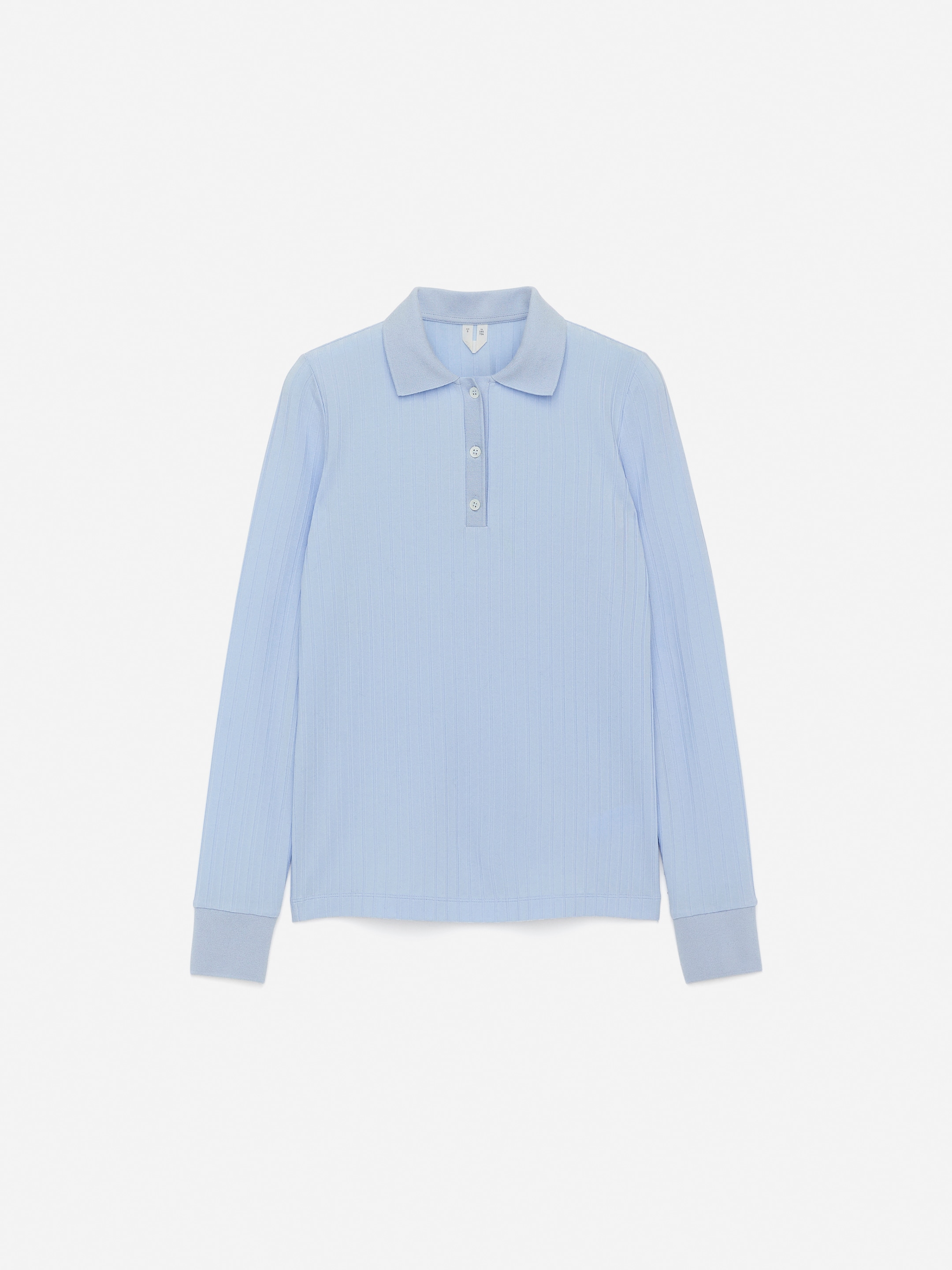 Geripptes Poloshirt-#ADBED3-14931