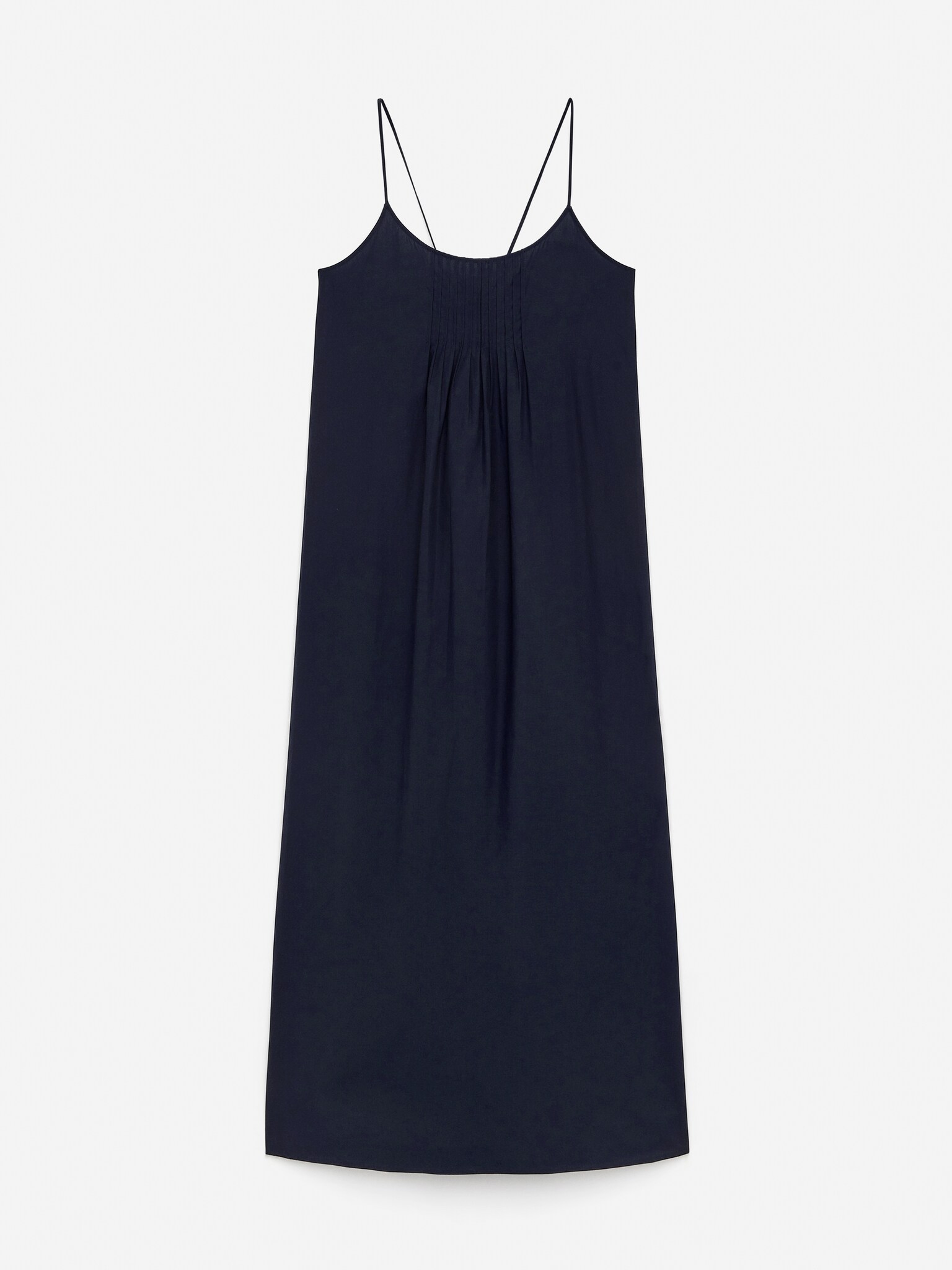 Rochie cu legare la spate - Albastru închis/Alb