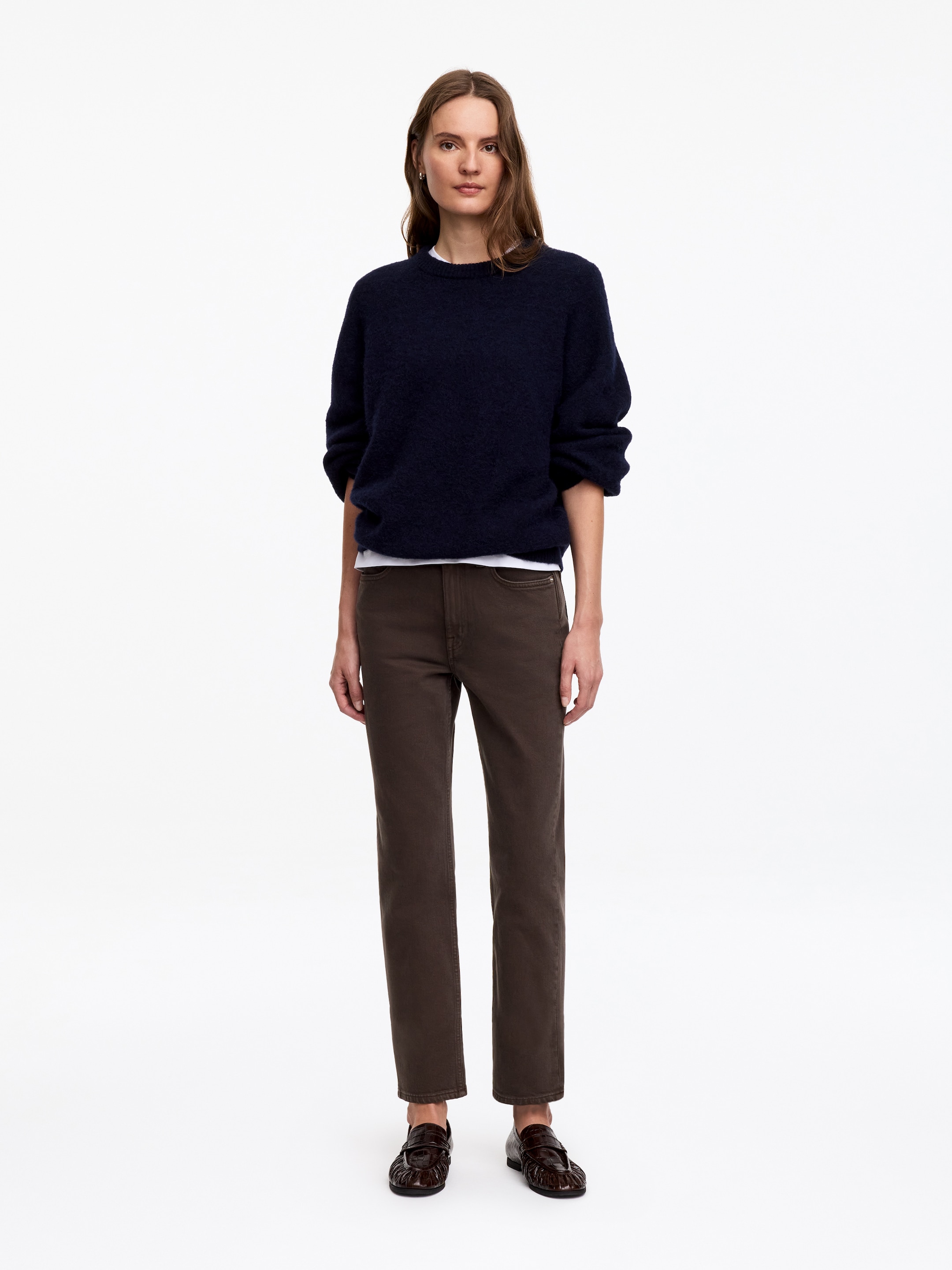 JADE CROPPED Slim Jeans-Brown-20242