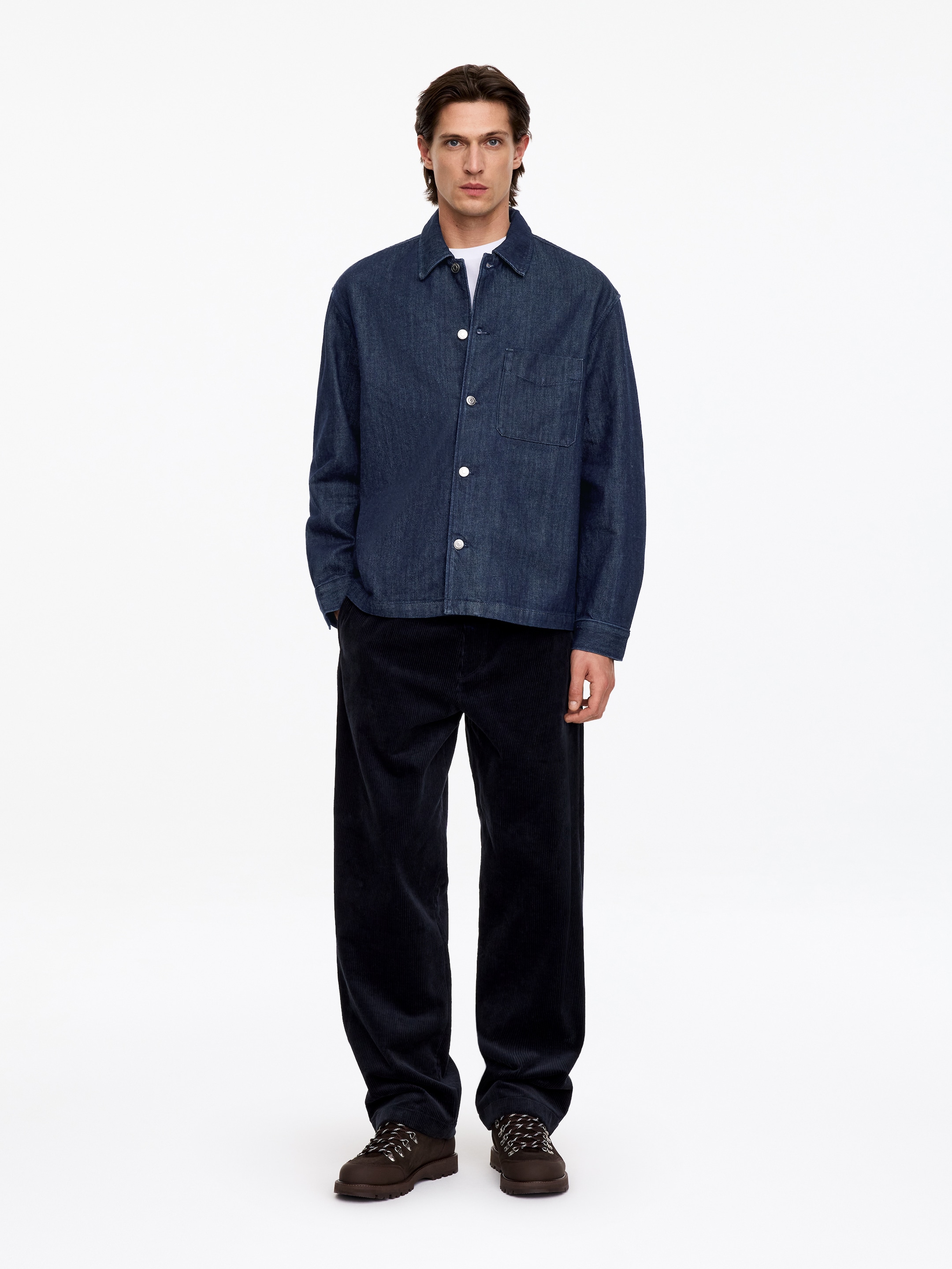 Denim Overshirt-Blue-21190