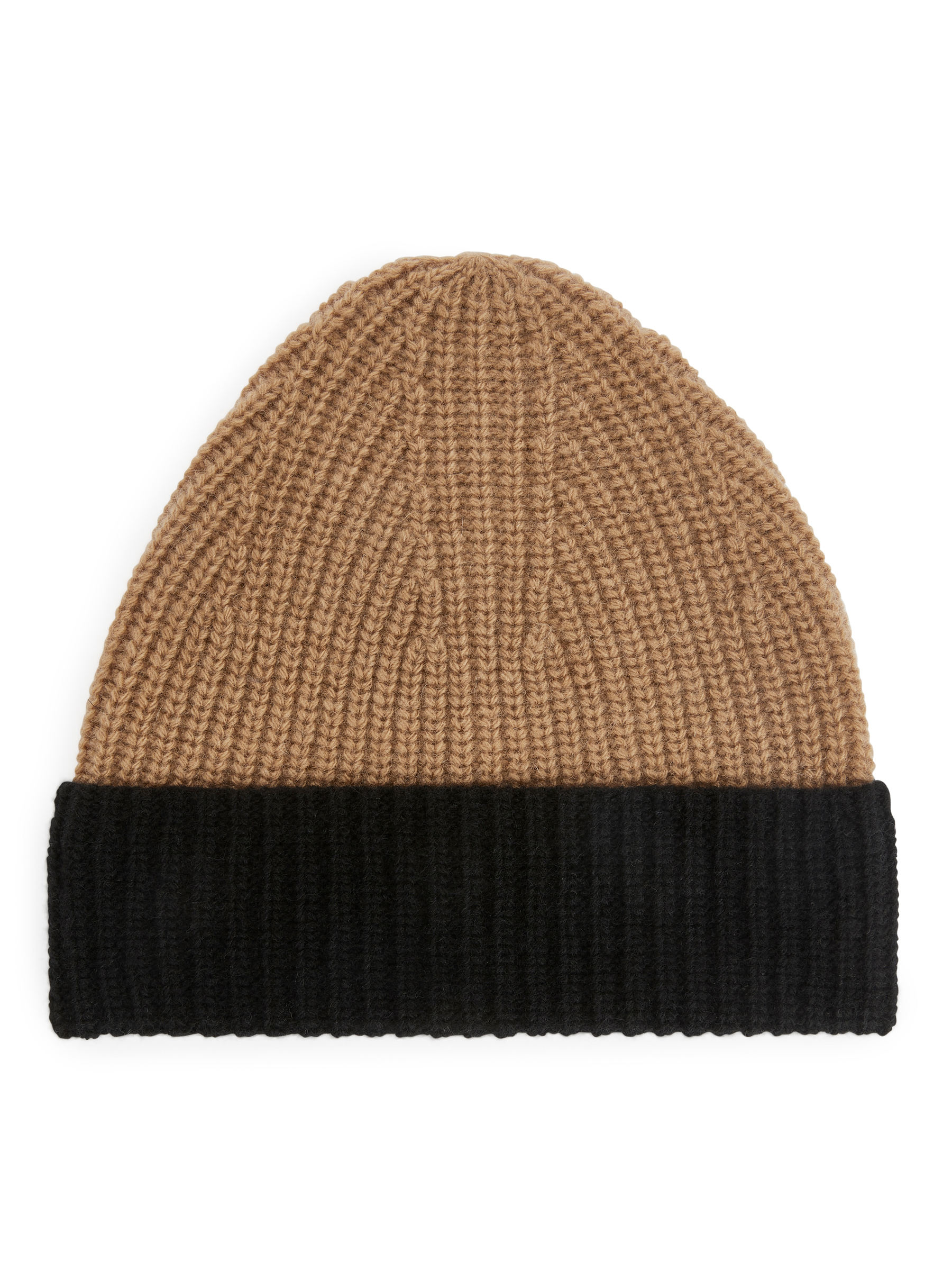 Woll-Beanie - Dunkles Beige/Schwarz - Kinder - StillMedia/DescriptiveStillLife - 1