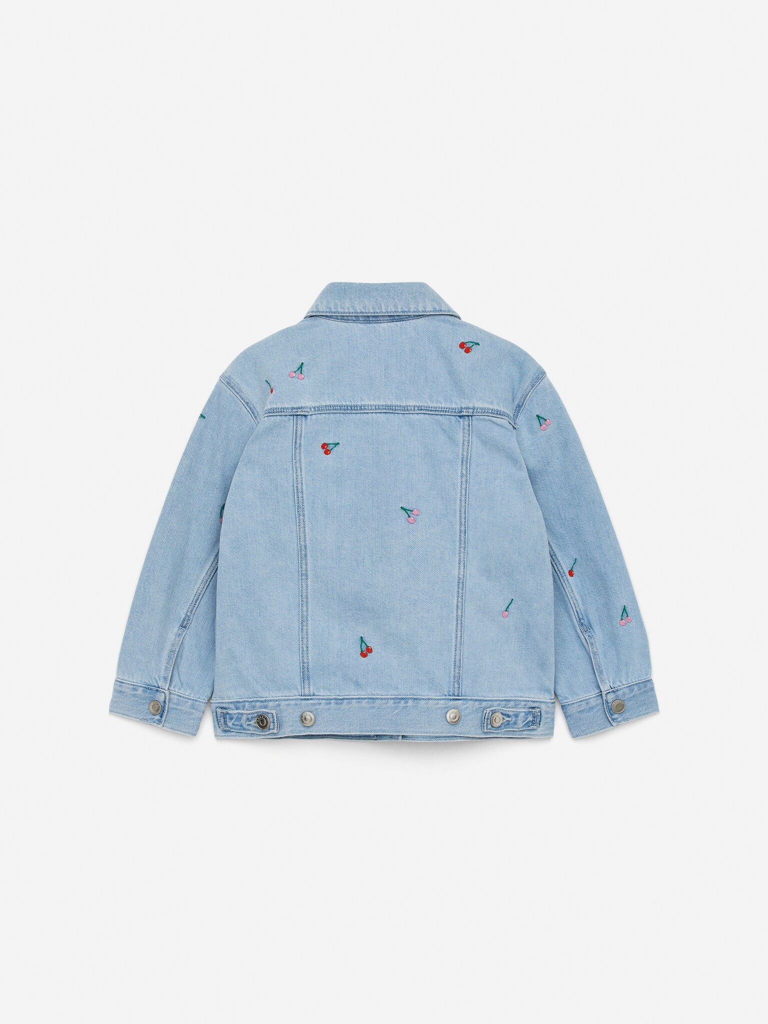 Hímzett farmerdzseki - Világoskék - 2