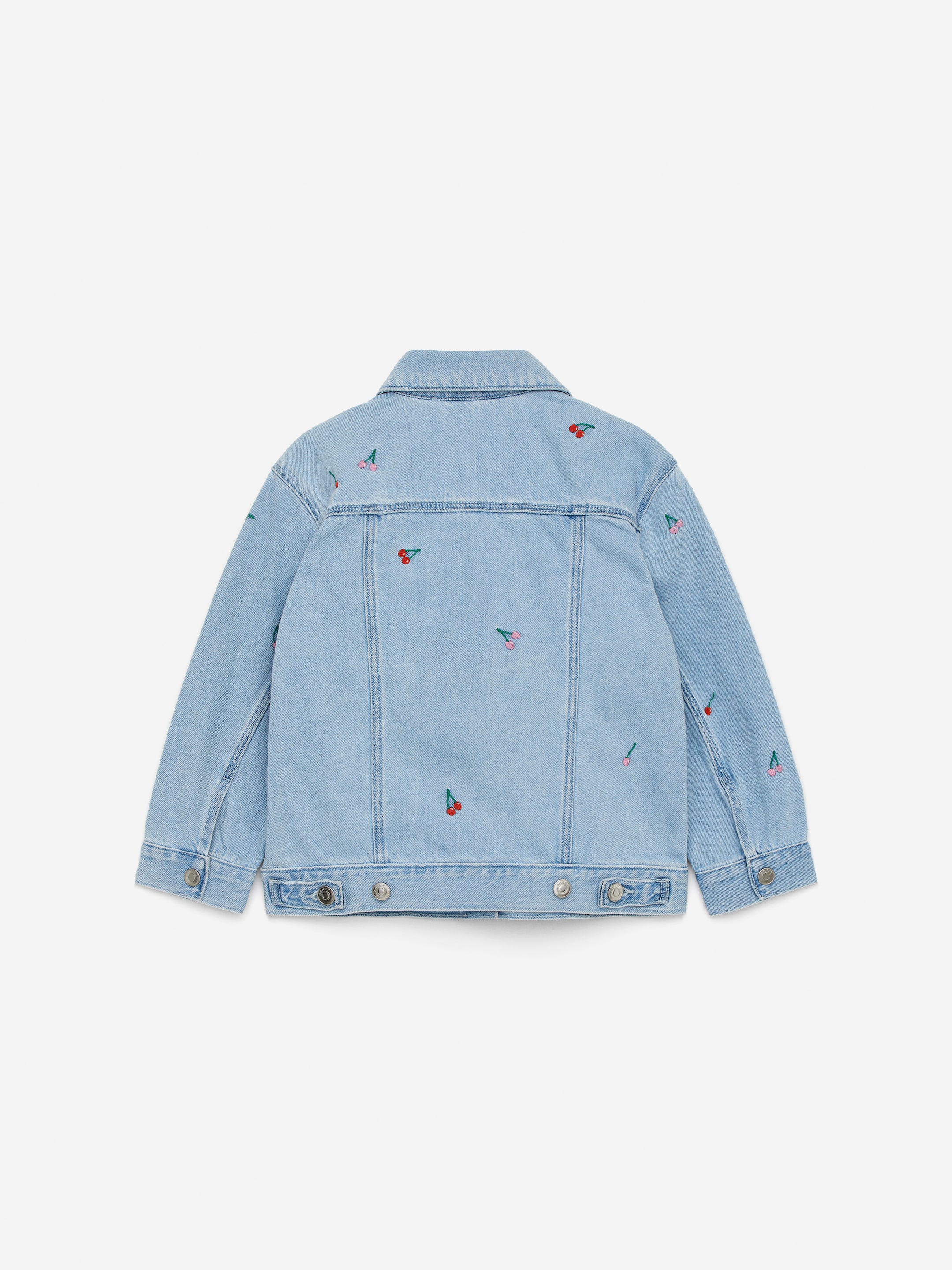Veste en jean brodée - Bleu ciel - Oversized - children - StillMedia/DescriptiveStillLife - 1