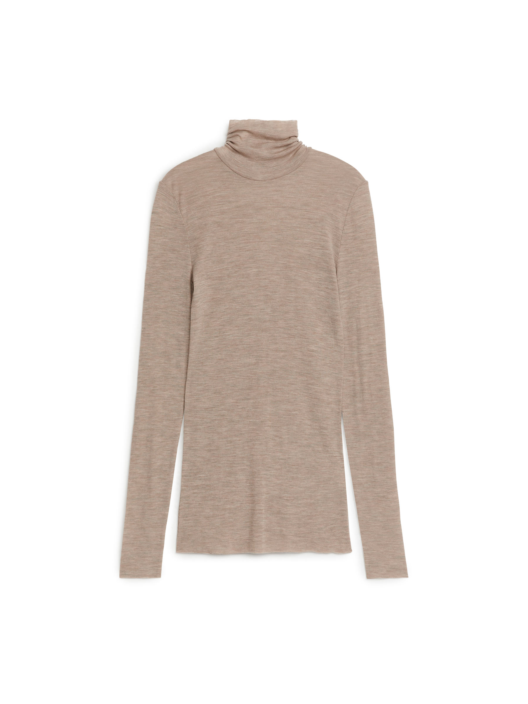Rollkragenoberteil aus Wolle - Beige - Slim Fit - Women - StillMedia/DescriptiveStillLife - 1