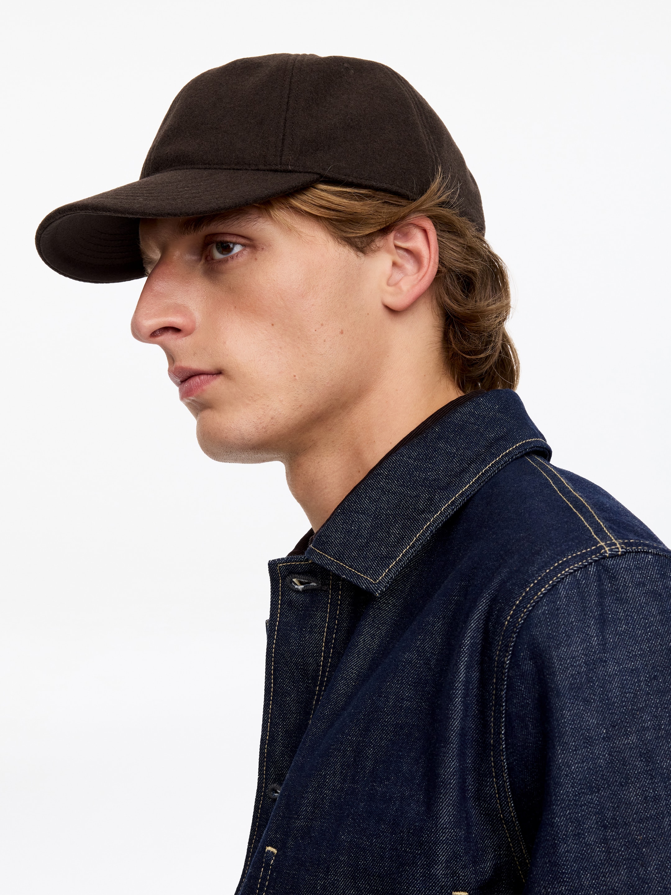 Wool Blend Baseball Cap - Dark Brown - men - StillMedia/Lookbook - 5