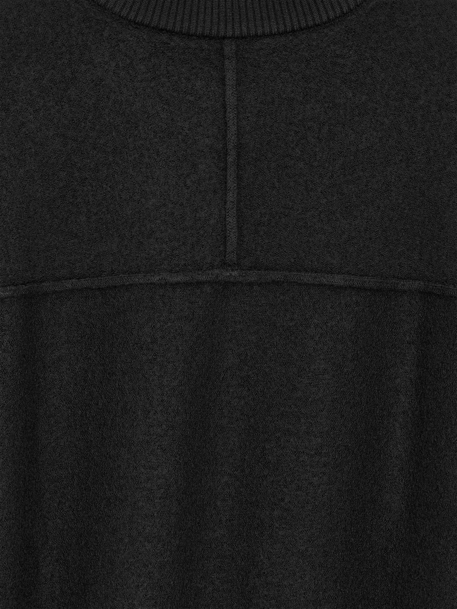 Boiled Wool Cardigan - Black/Burgundy - 6