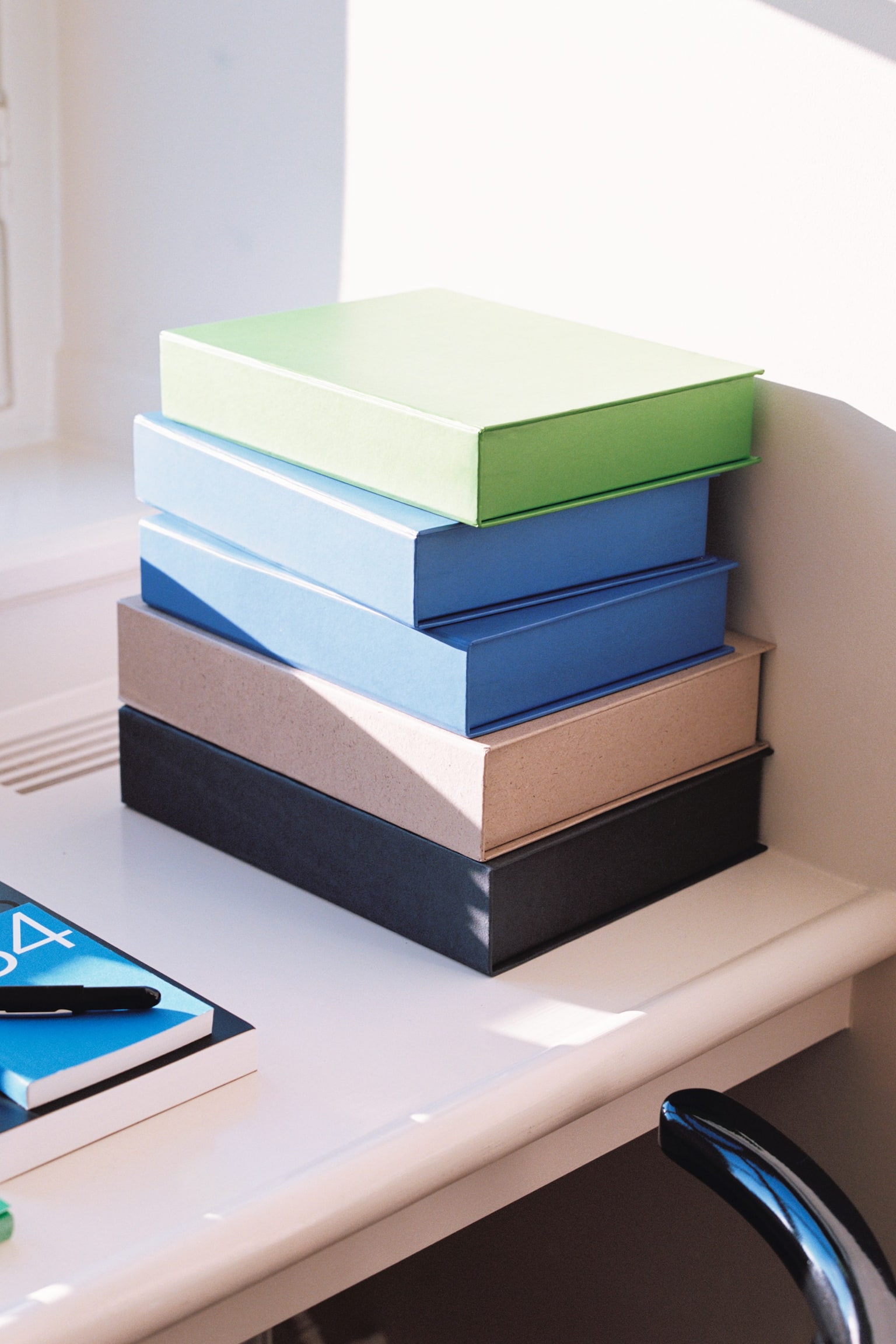 Medium opbergdoos van papier - Donkerblauw - 2