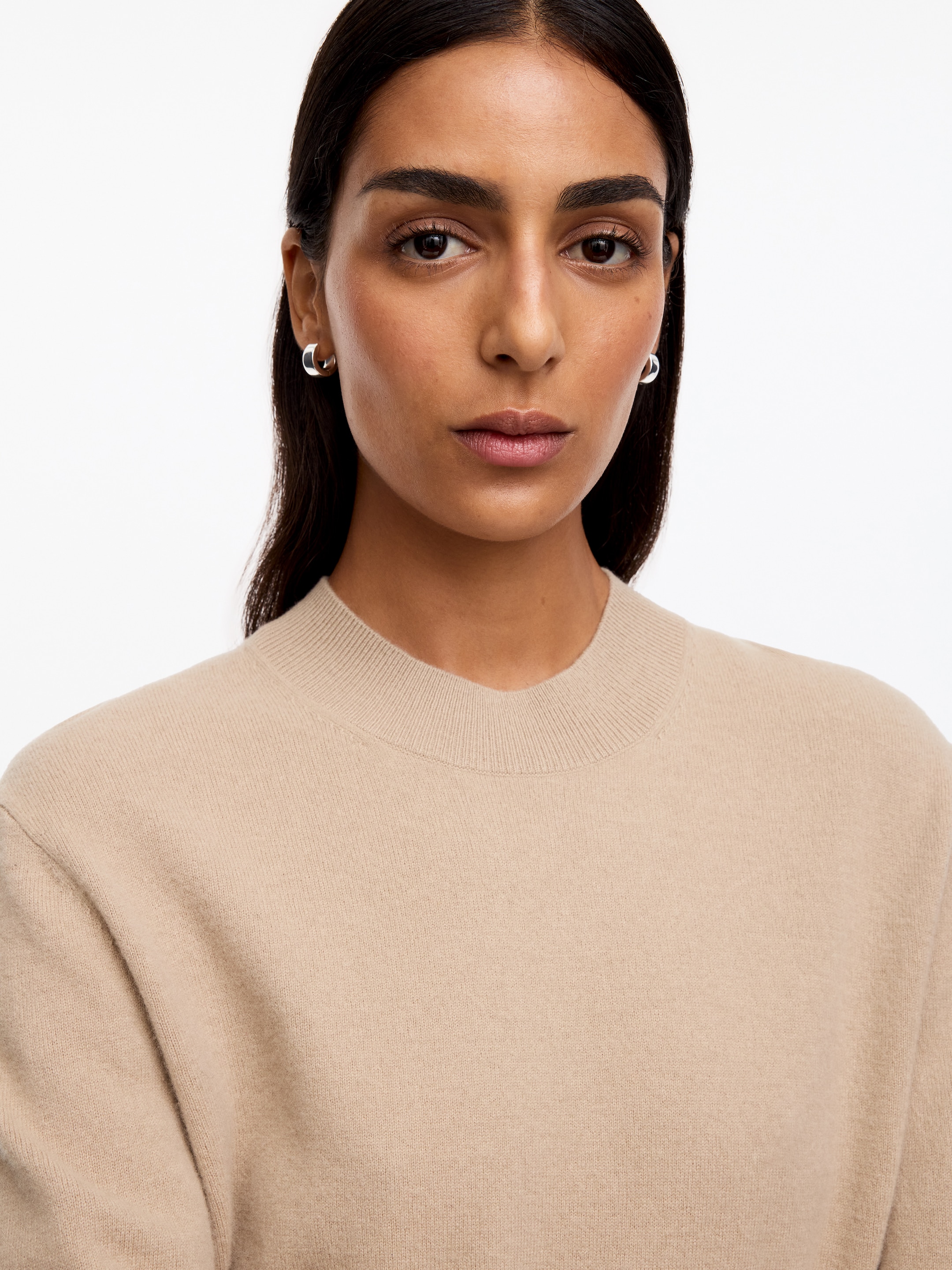 Soft Merino Wool Jumper - Beige - Regular fit - women - StillMedia/Lookbook - 4