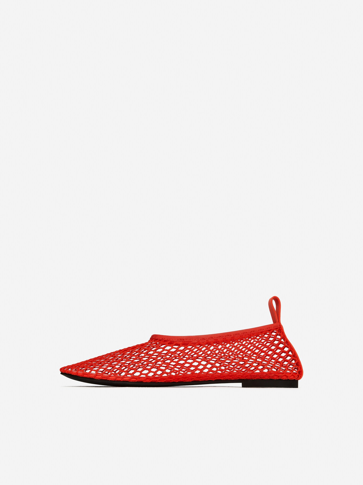Ballerines en résille - Rouge/Blanc/Noir - 7