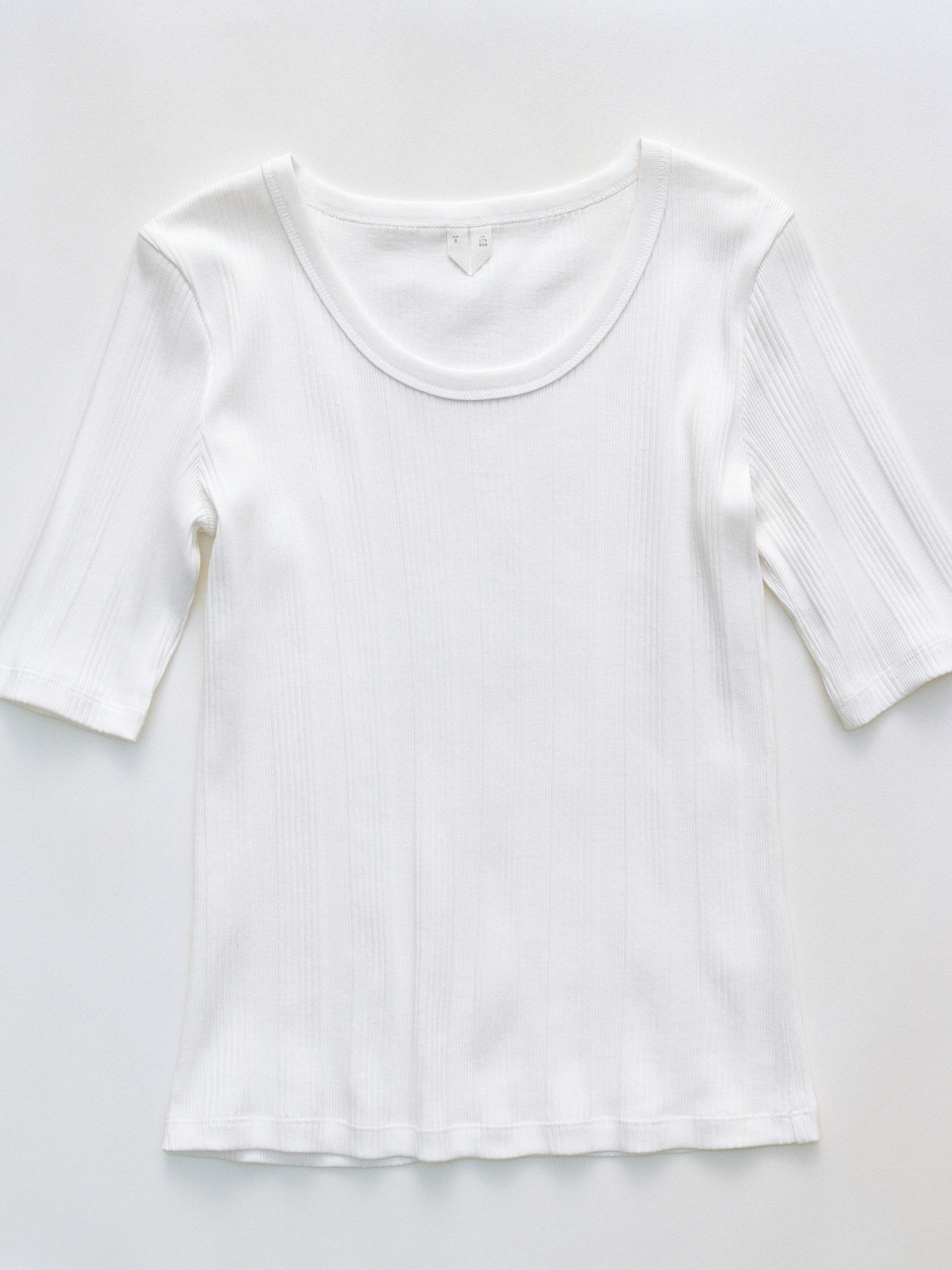 T-shirt côtelé - Blanc - Slim fit - Femme - StillMedia/Environmental - 1