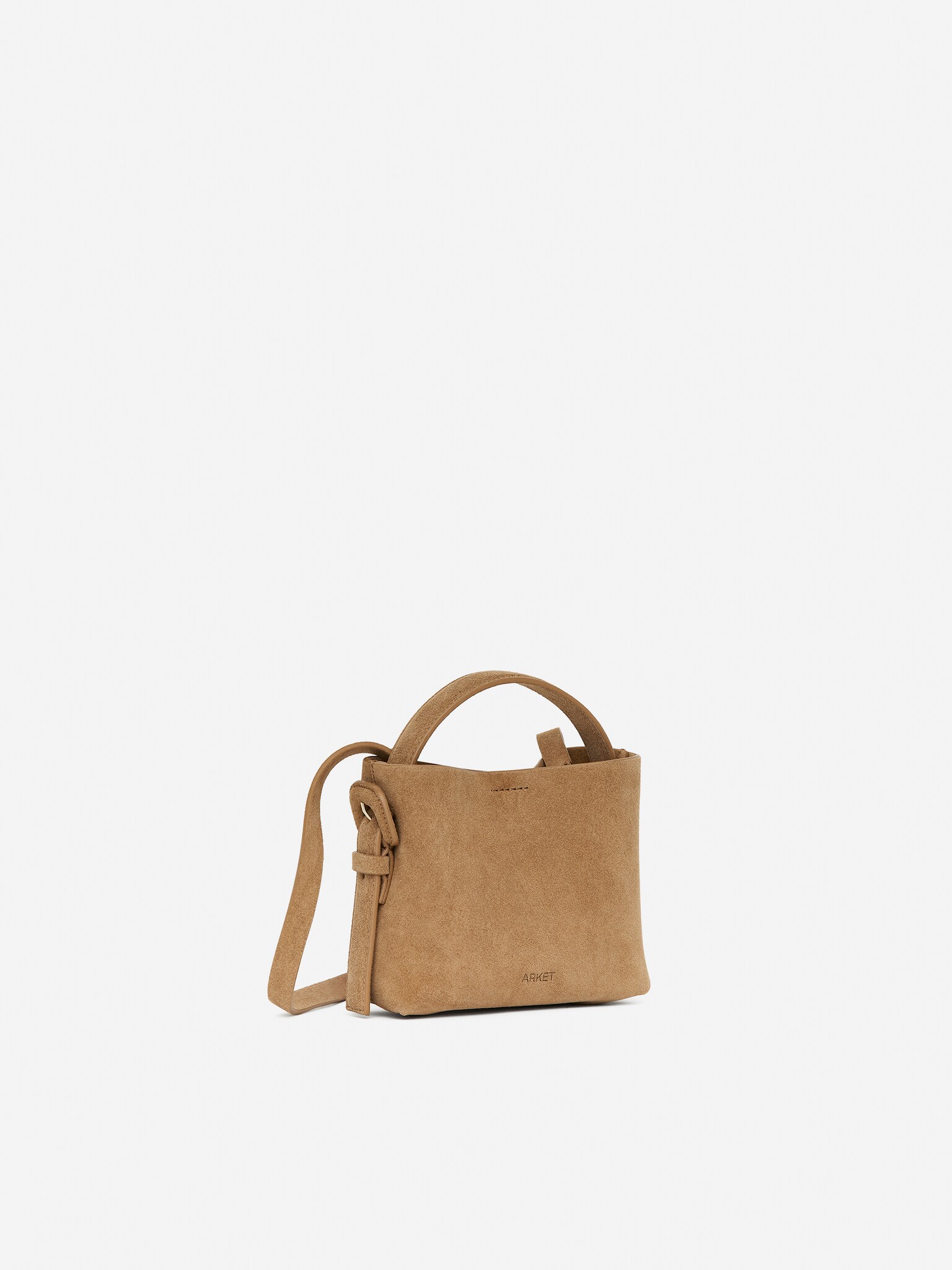 Sac bandoulière en daim - Beige - 5