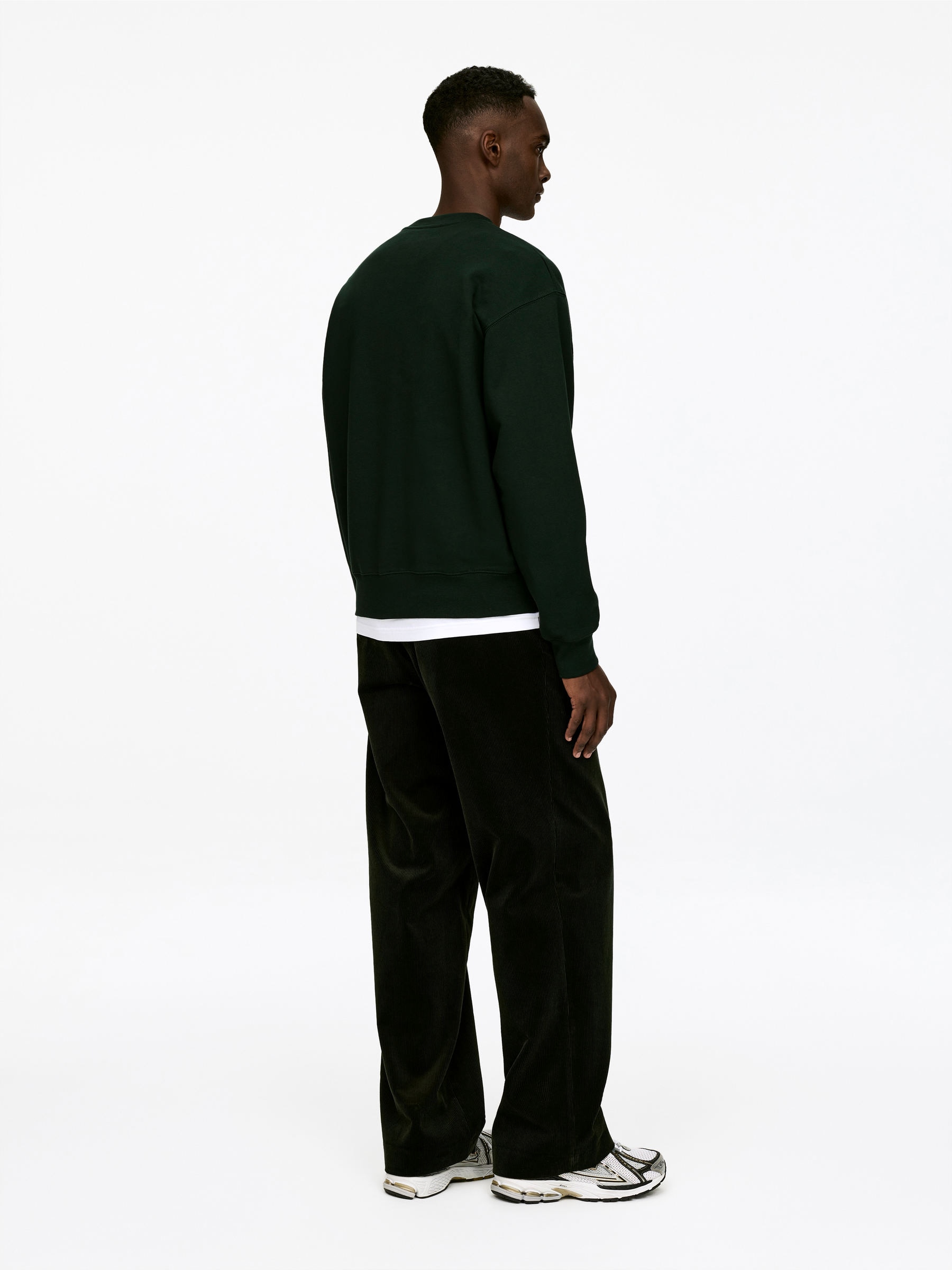 Relaxed Sweatshirt - Dark Green - Loose fit - Men - StillMedia/Lookbook - 5