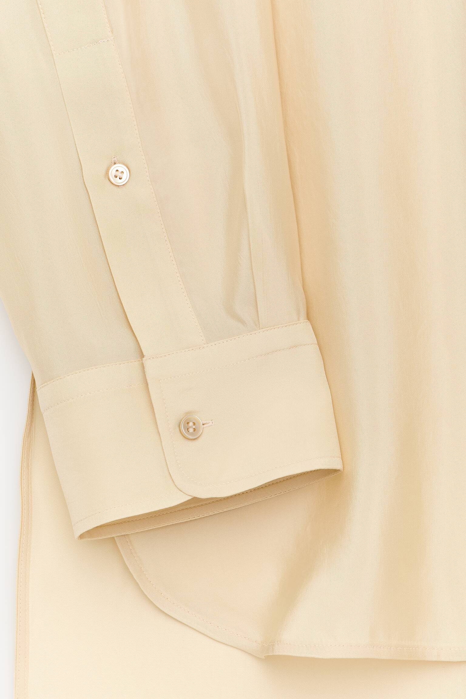 Cămașă cu poale lungi - Bej - 4