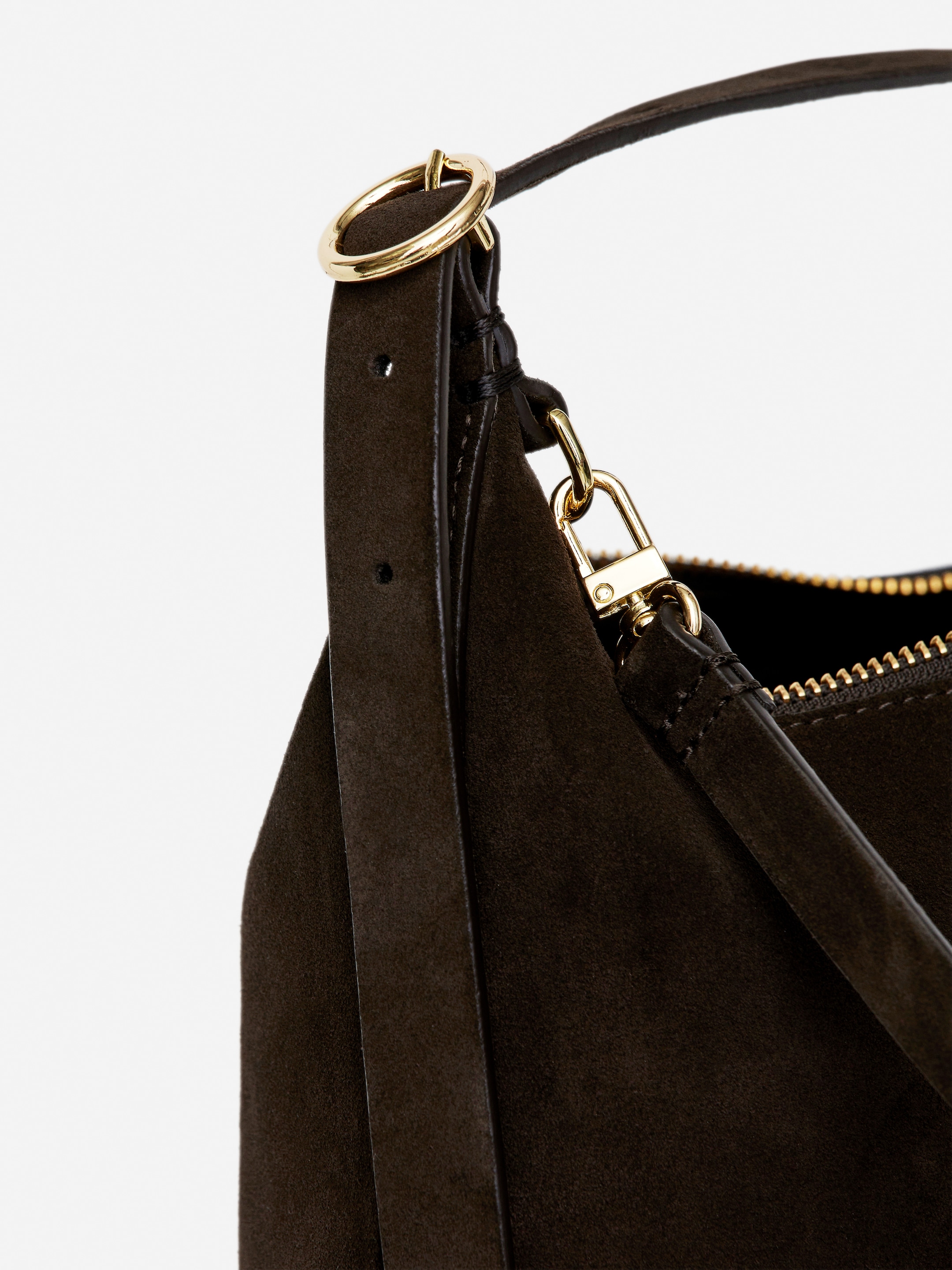 Borsa in pelle crosta scamosciata - Marrone - Women - StillMedia/DescriptiveDetail - 3