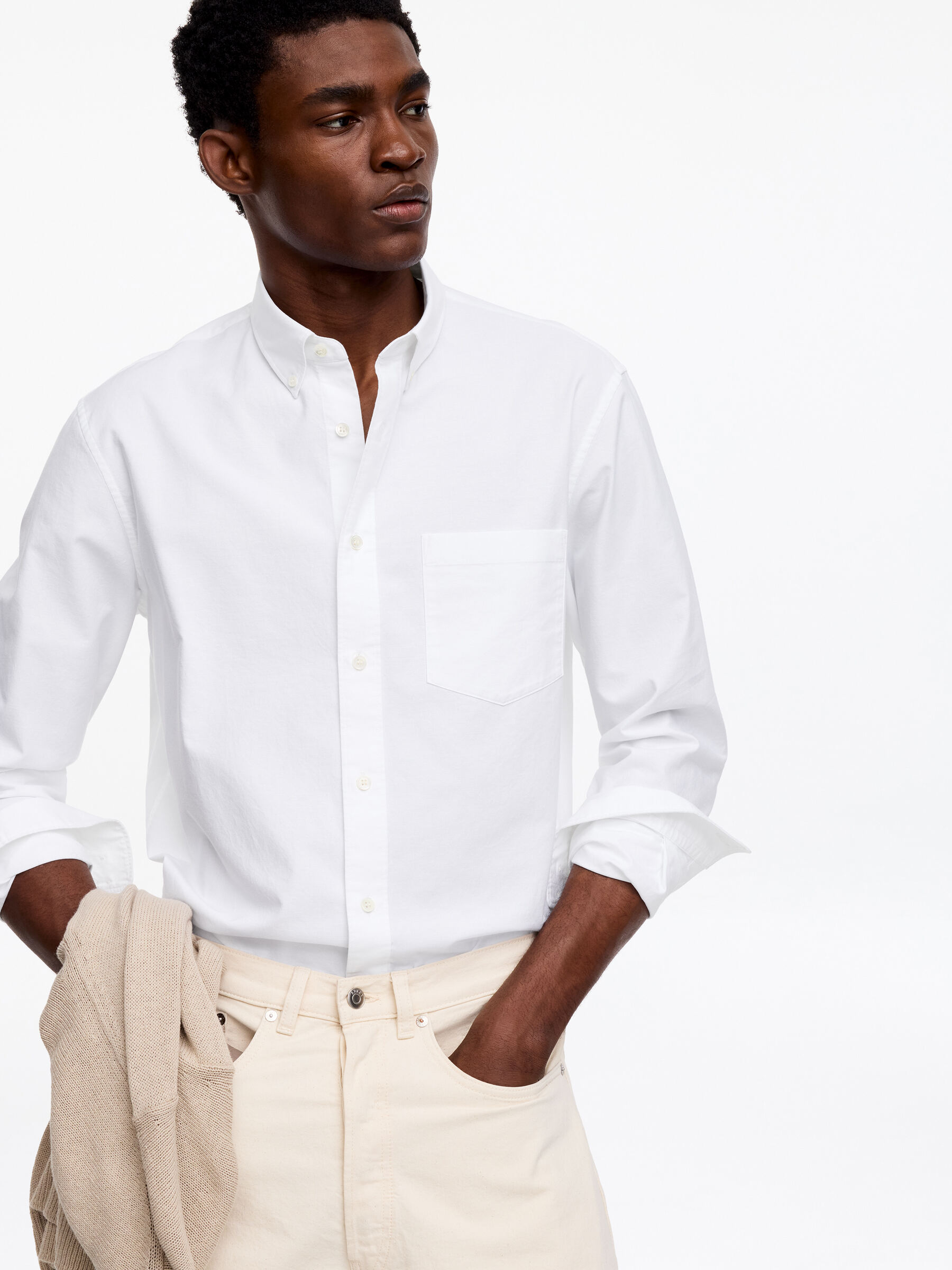 Regular Oxford Shirt - White - Regular fit - Men - StillMedia/Lookbook - 47