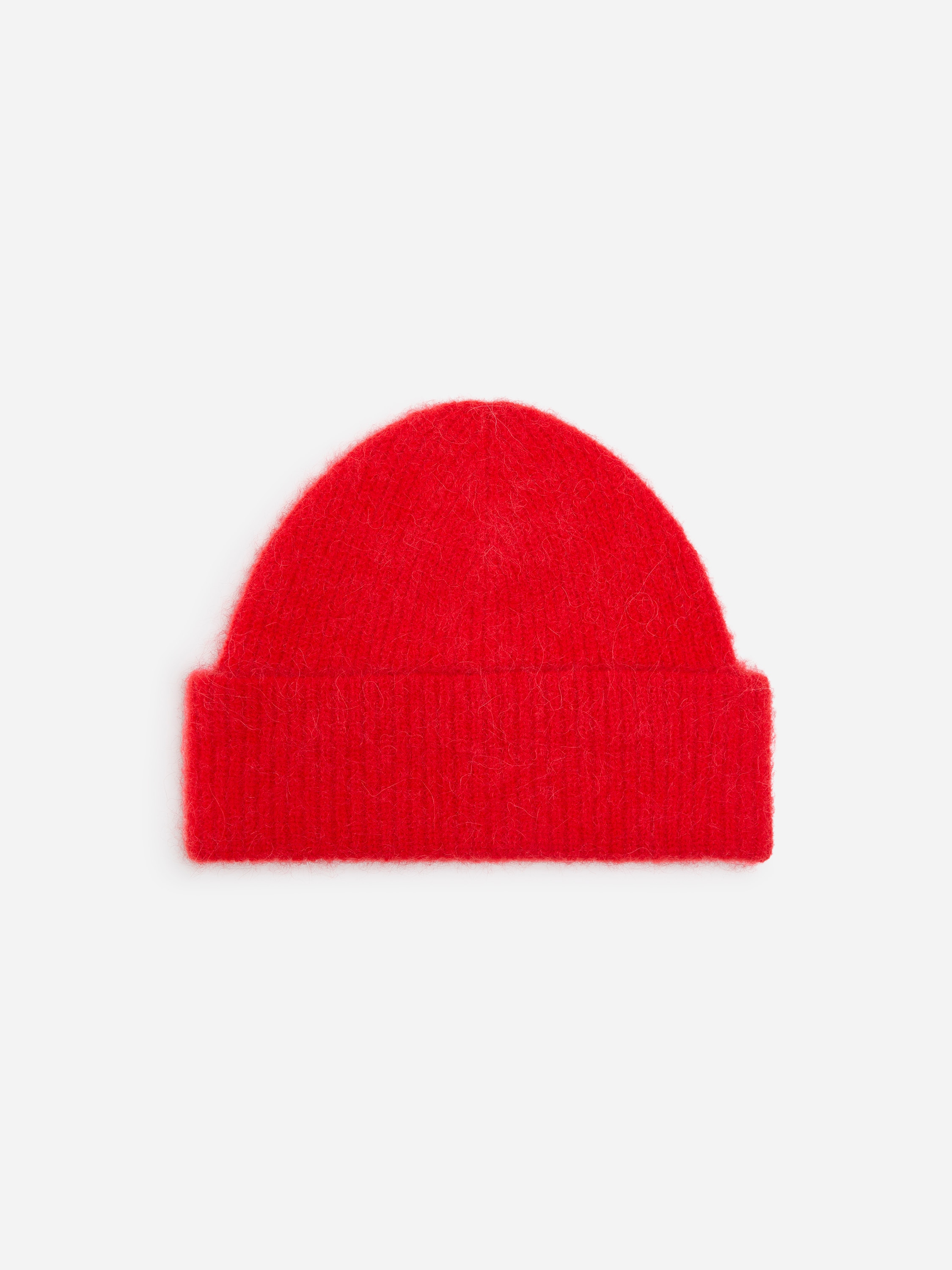 Beanie van een alpacamix - Rood/Zwart/Blauw