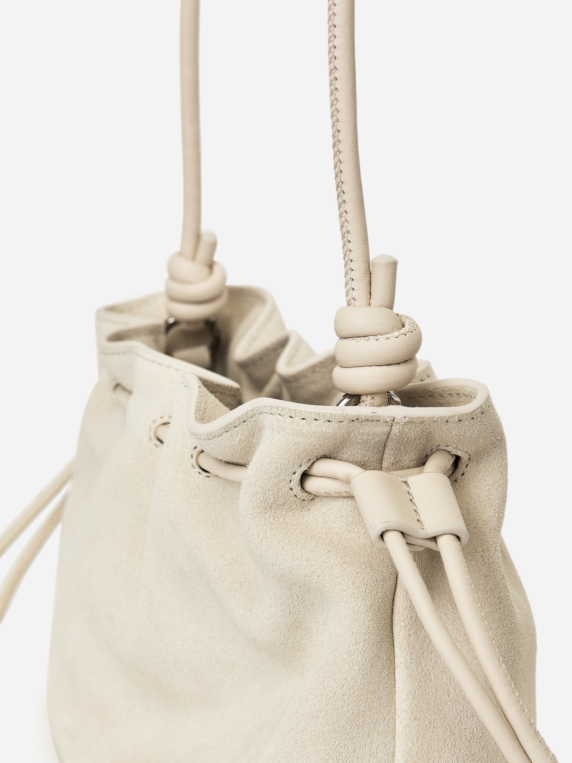 Split Suede Mini Pouch - Light Beige - Women - StillMedia/DescriptiveDetail - 2