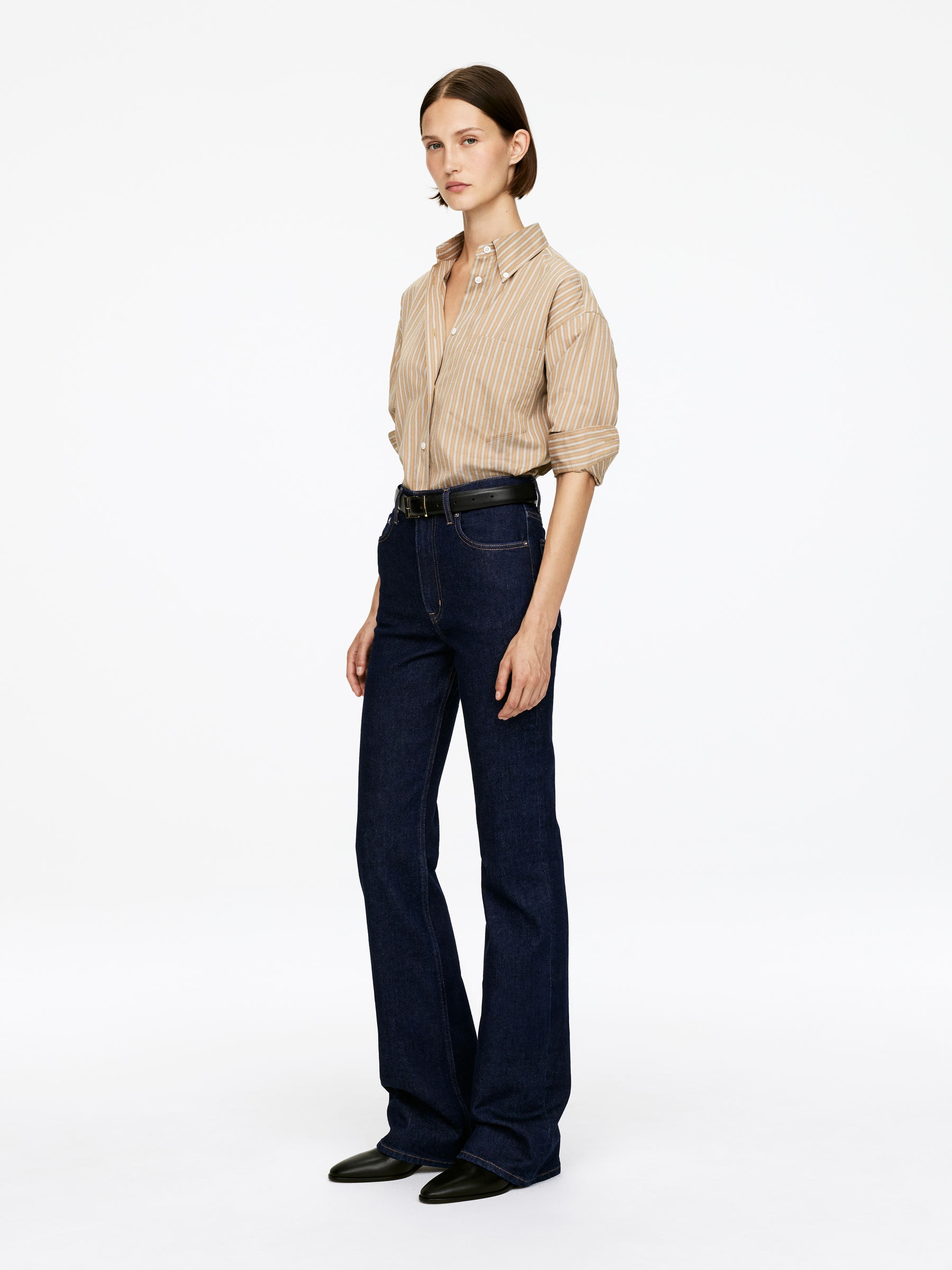 RAIN High Flared Jeans - Dark Blue - Slim fit - Women - StillMedia/Lookbook - 5