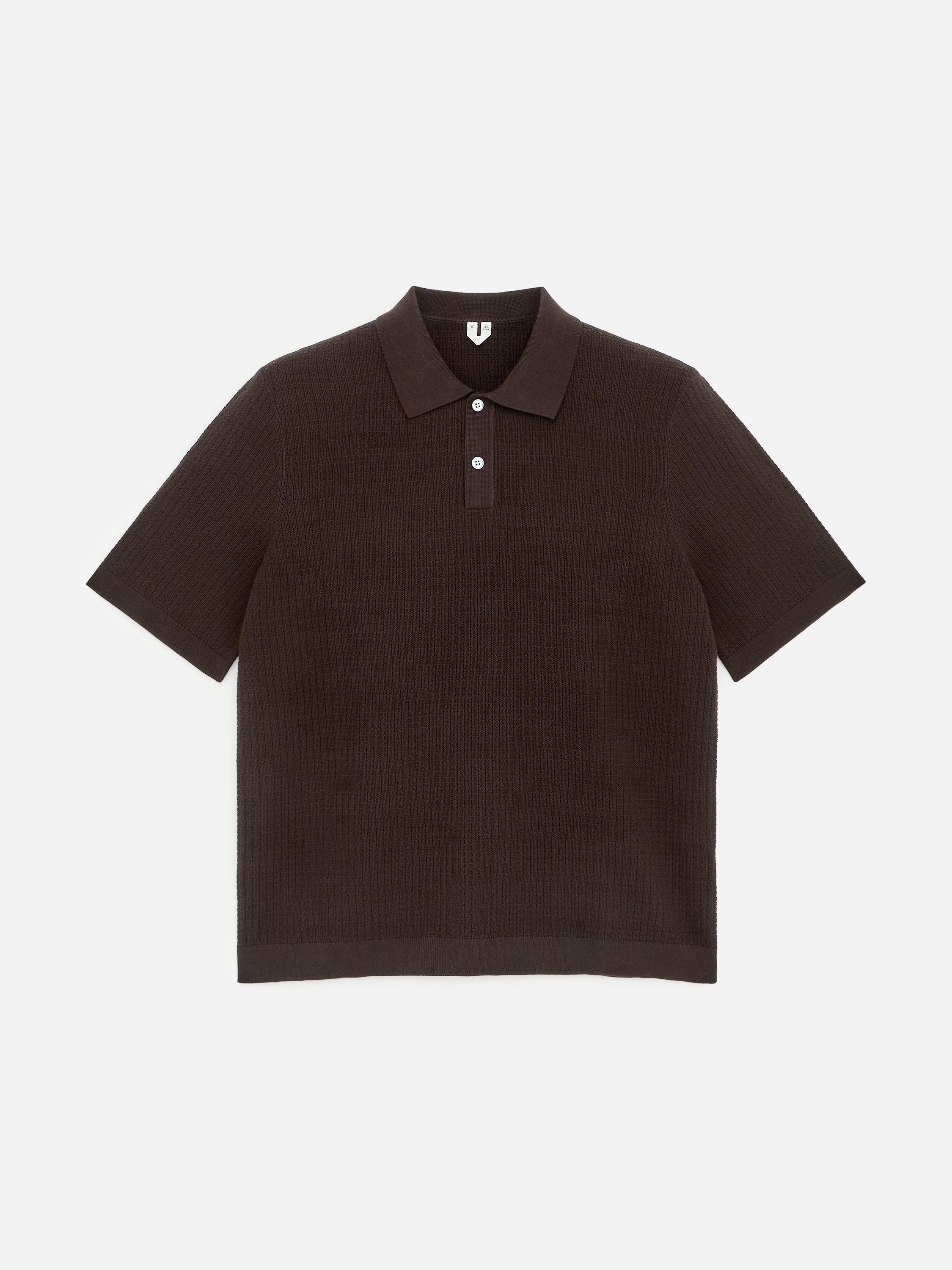 Knitted Cotton Polo Shirt – Dark Blue – Men – ARKET WW