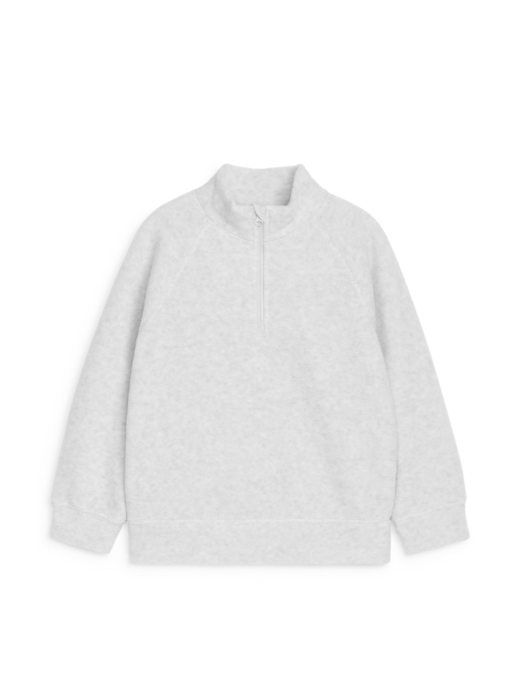 Half-Zip Fleece Sweatshirt - Grey Melange - Relaxed fit - Children - StillMedia/DescriptiveStillLife - 2