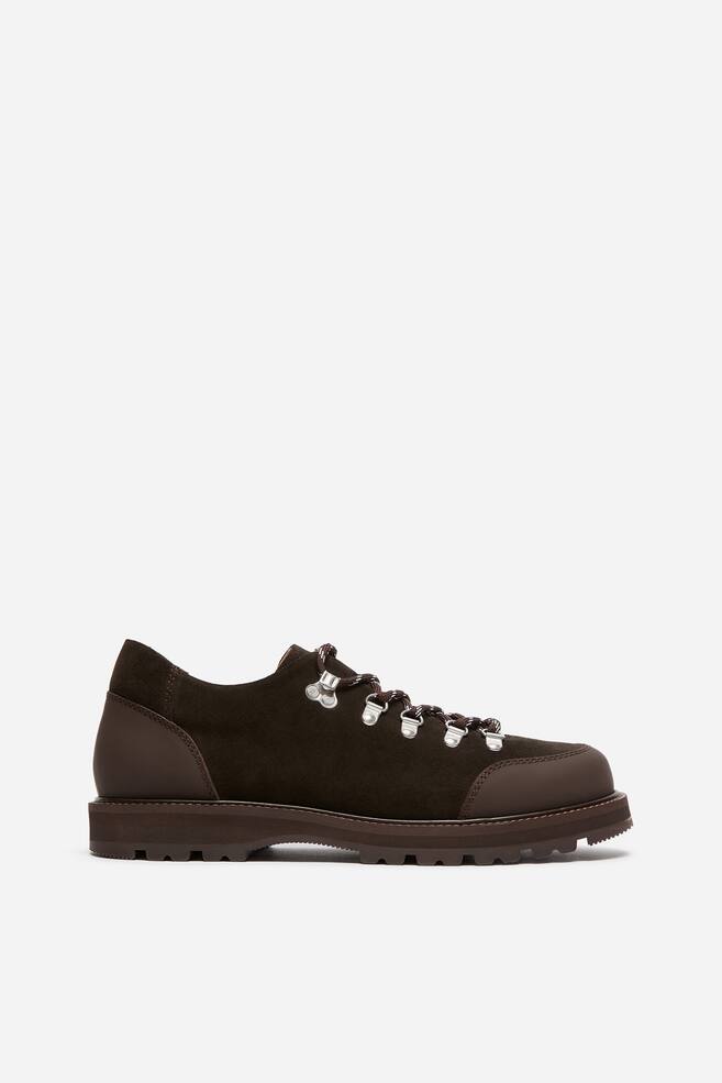 Suede Hiker Shoes - Brown - 1