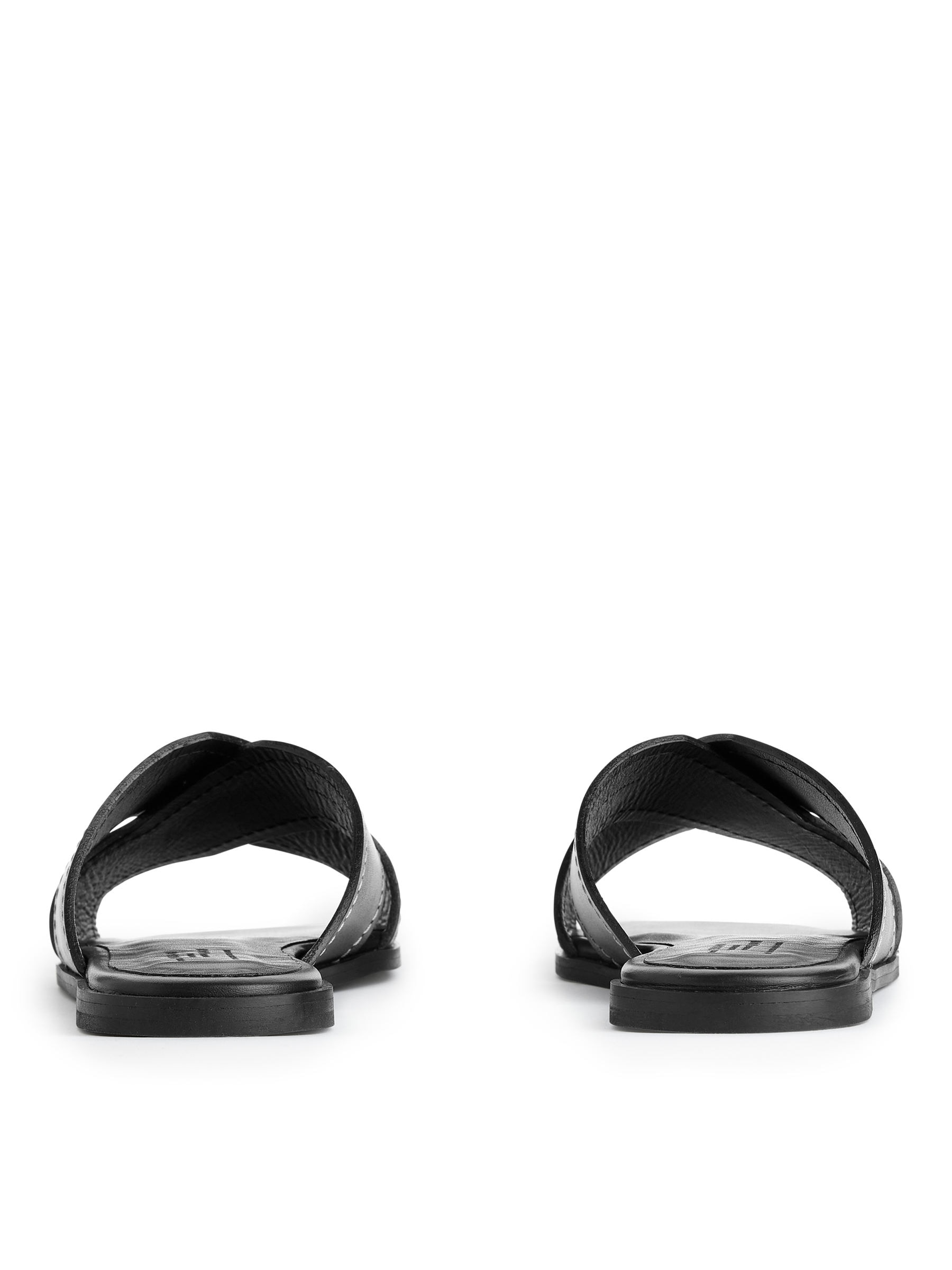 Leather Slides - Black - Women - StillMedia/DescriptiveStillLife - 3