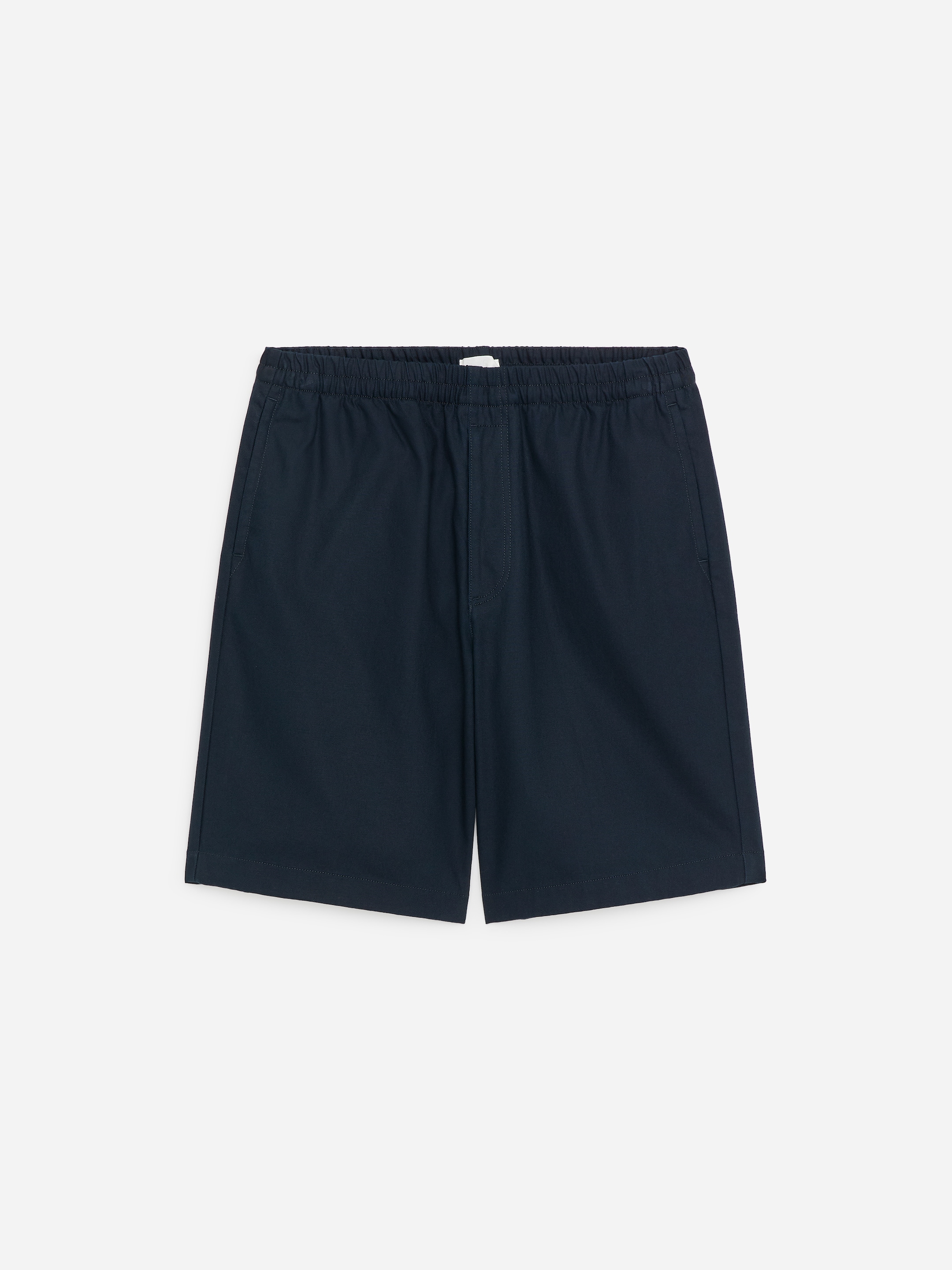 Pantalones cortos de lino y algodón relaxed fit - Azul oscuro - Corte relajado - Men - StillMedia/DescriptiveStillLife - 1