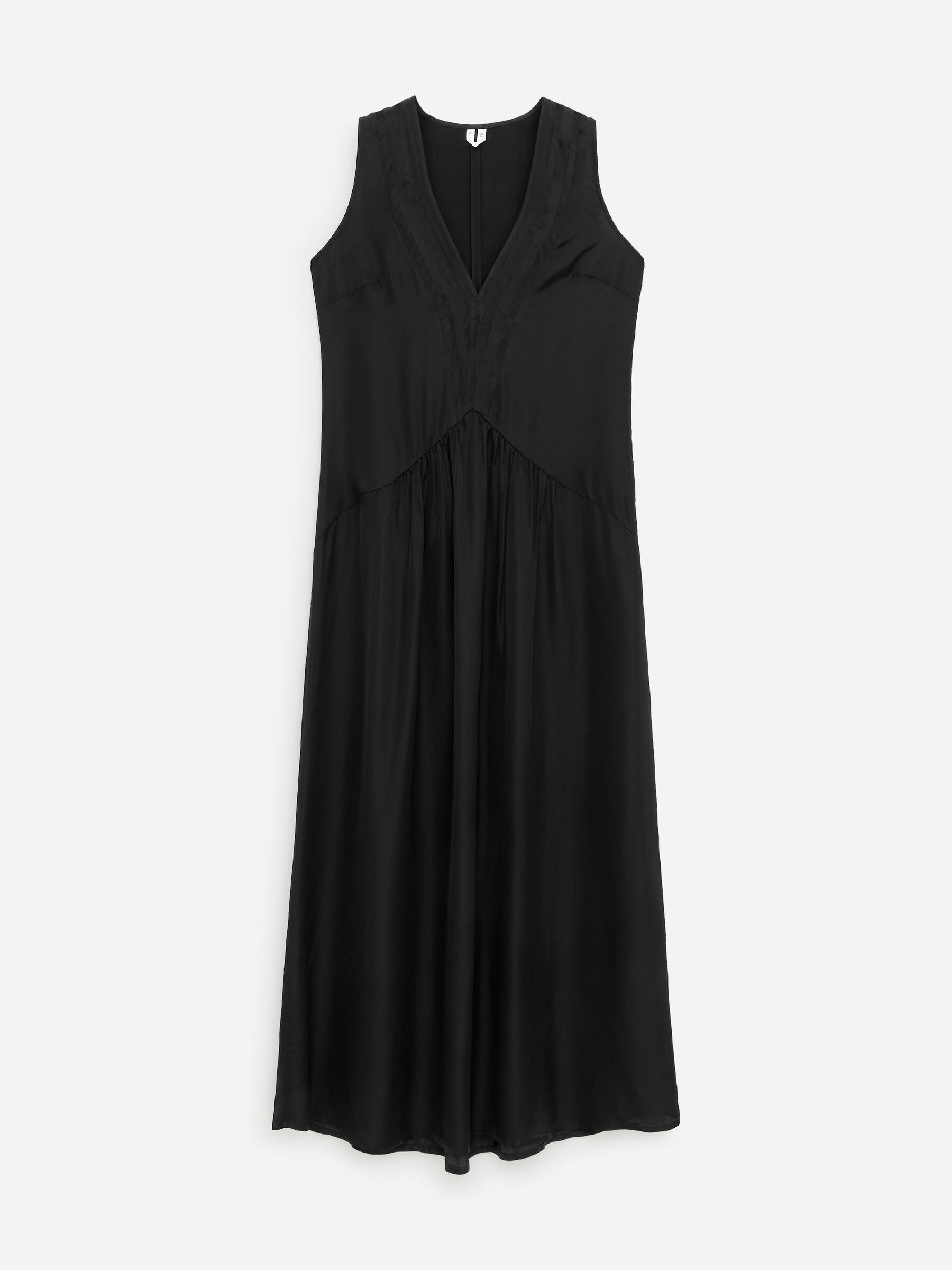 Maxiklänning med organzadetaljer - Svart - Regular fit - Women - StillMedia/DescriptiveStillLife - 1
