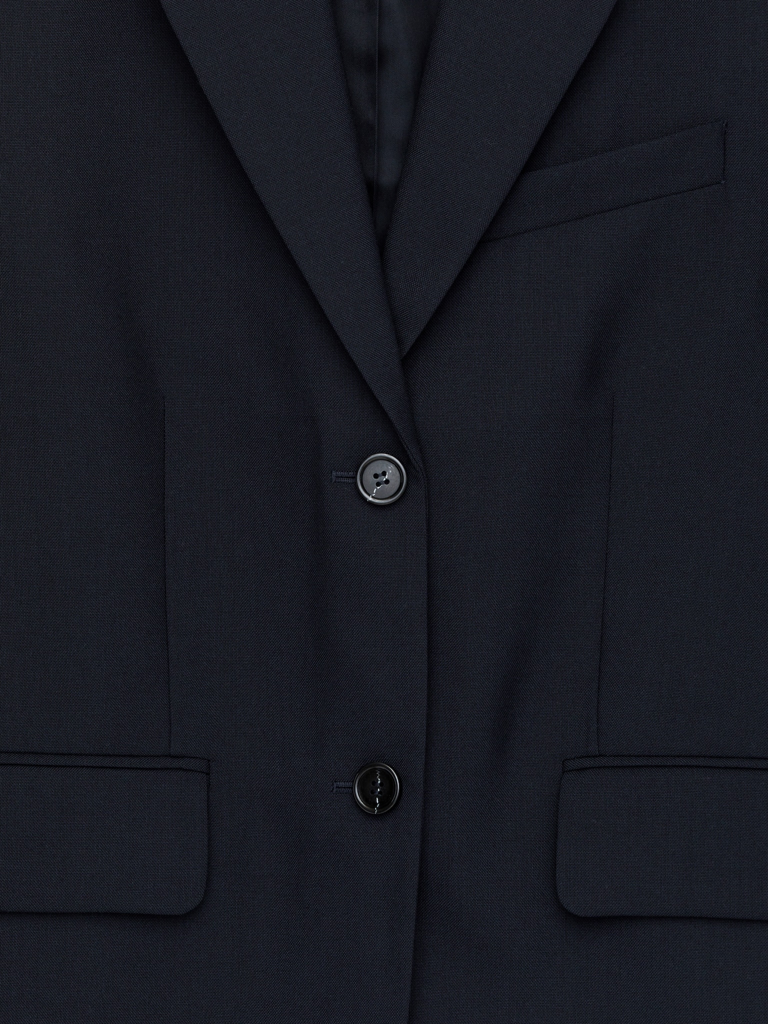 Blazer oversize en laine - Bleu foncé - 2