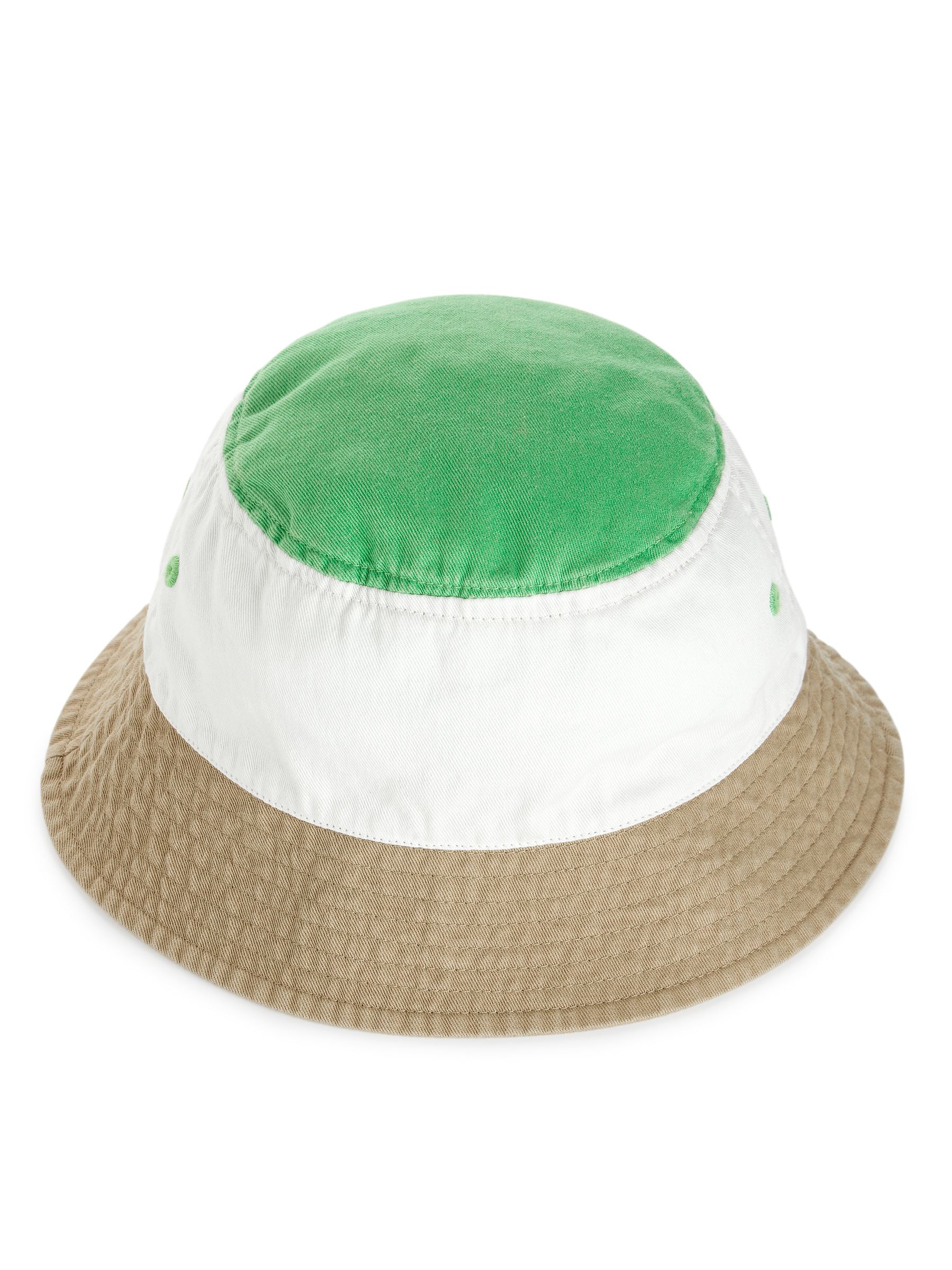 Colour-Blocked Bucket Hat - Green/White/Beige - Children - StillMedia/DescriptiveStillLife - 2