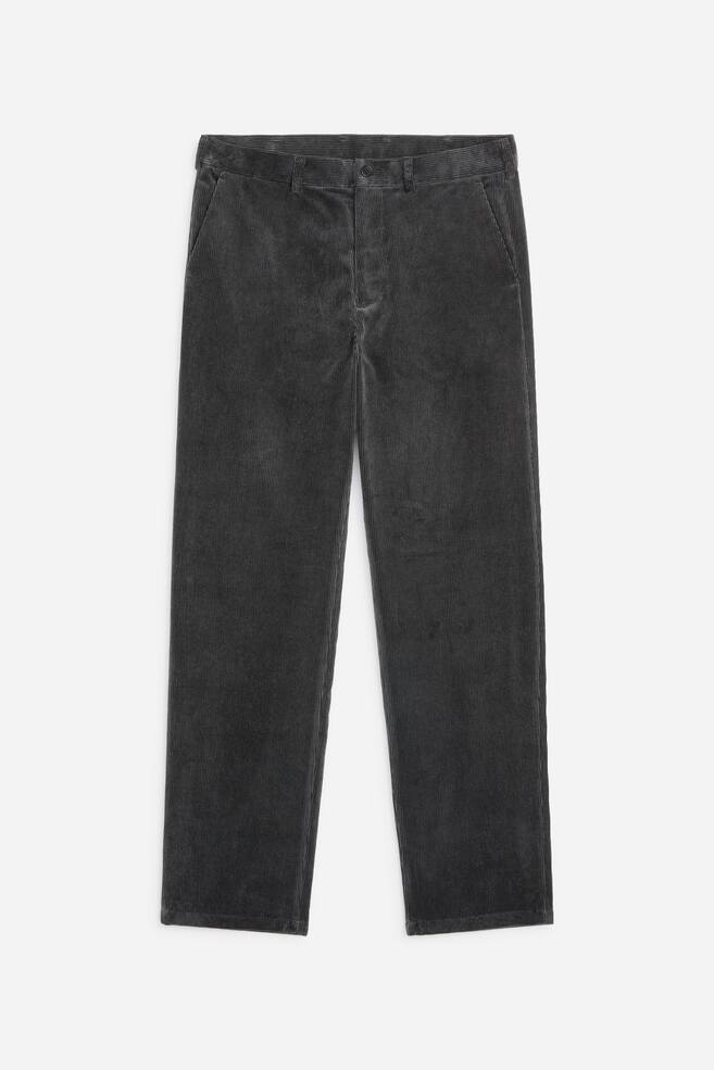 Cordhose mit normaler Passform - Dunkelgrau/Dunkelbraun/Graubraun - 1