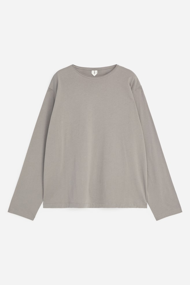 Langarmshirt - Graubraun/Schwarz - 1