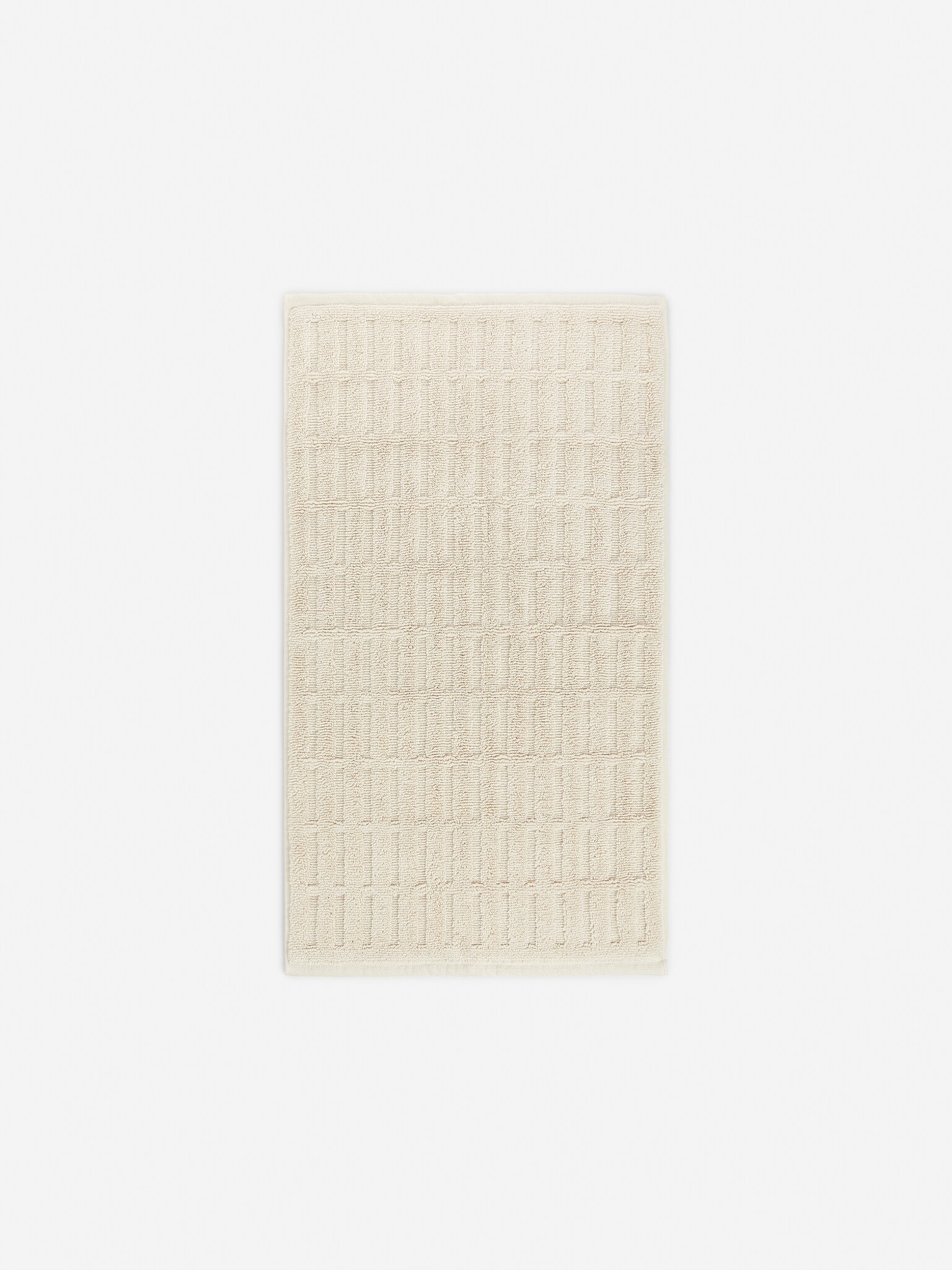 Large Cotton Bath Mat - Beige