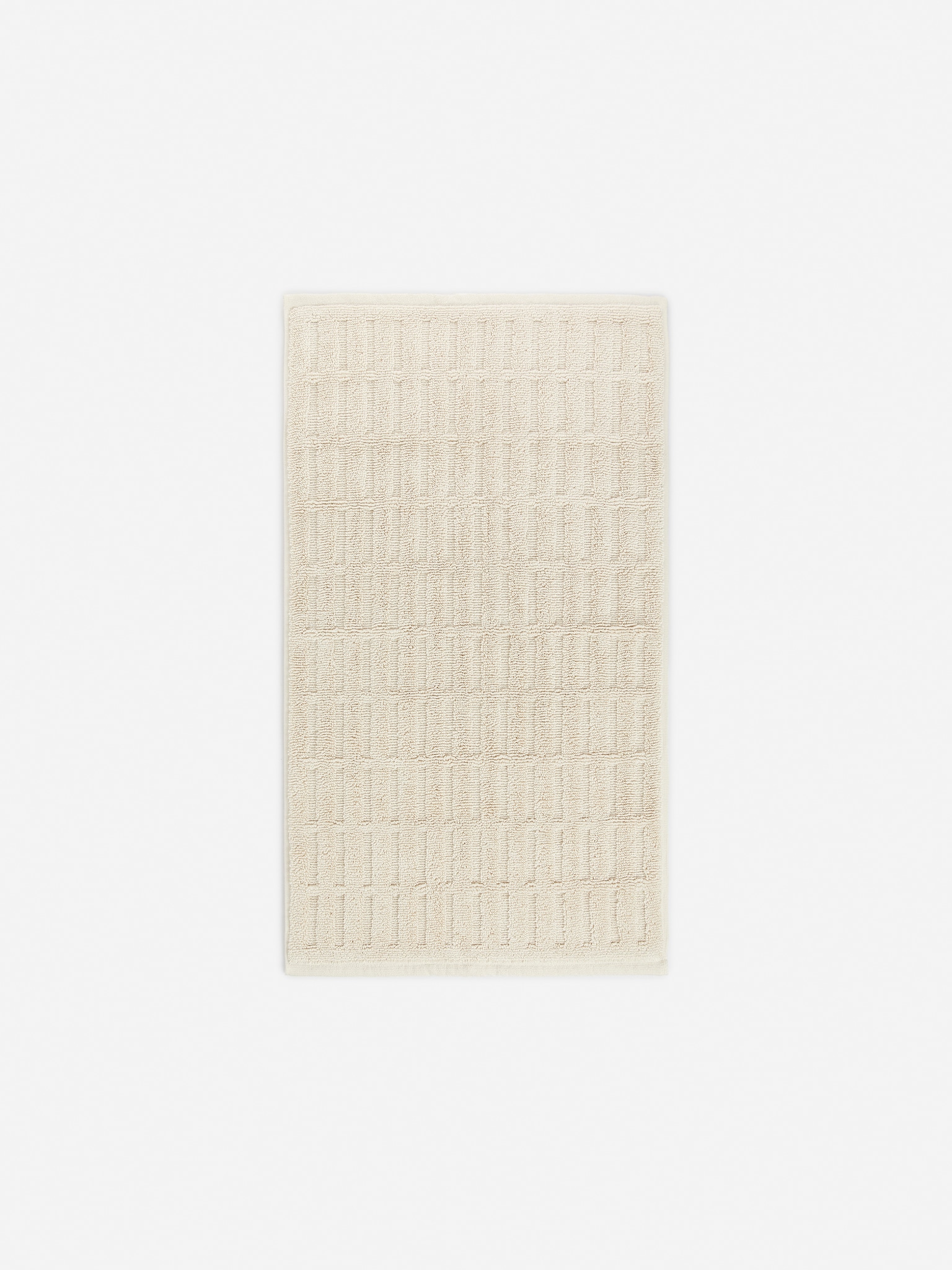 Large Cotton Bath Mat - Beige - 1