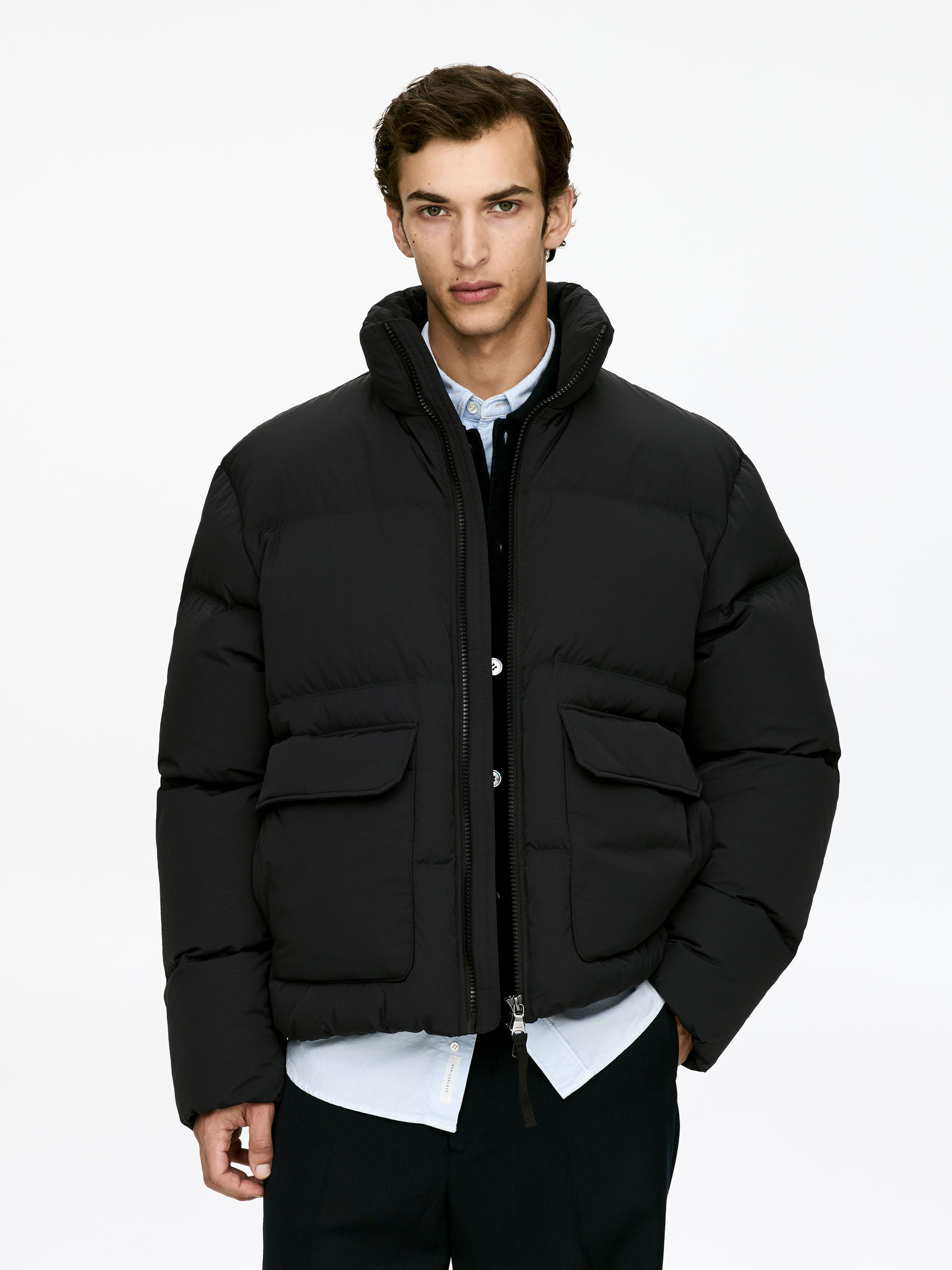 Upcycled Down Jacket - Black - Regular fit - Men - StillMedia/Lookbook - 6