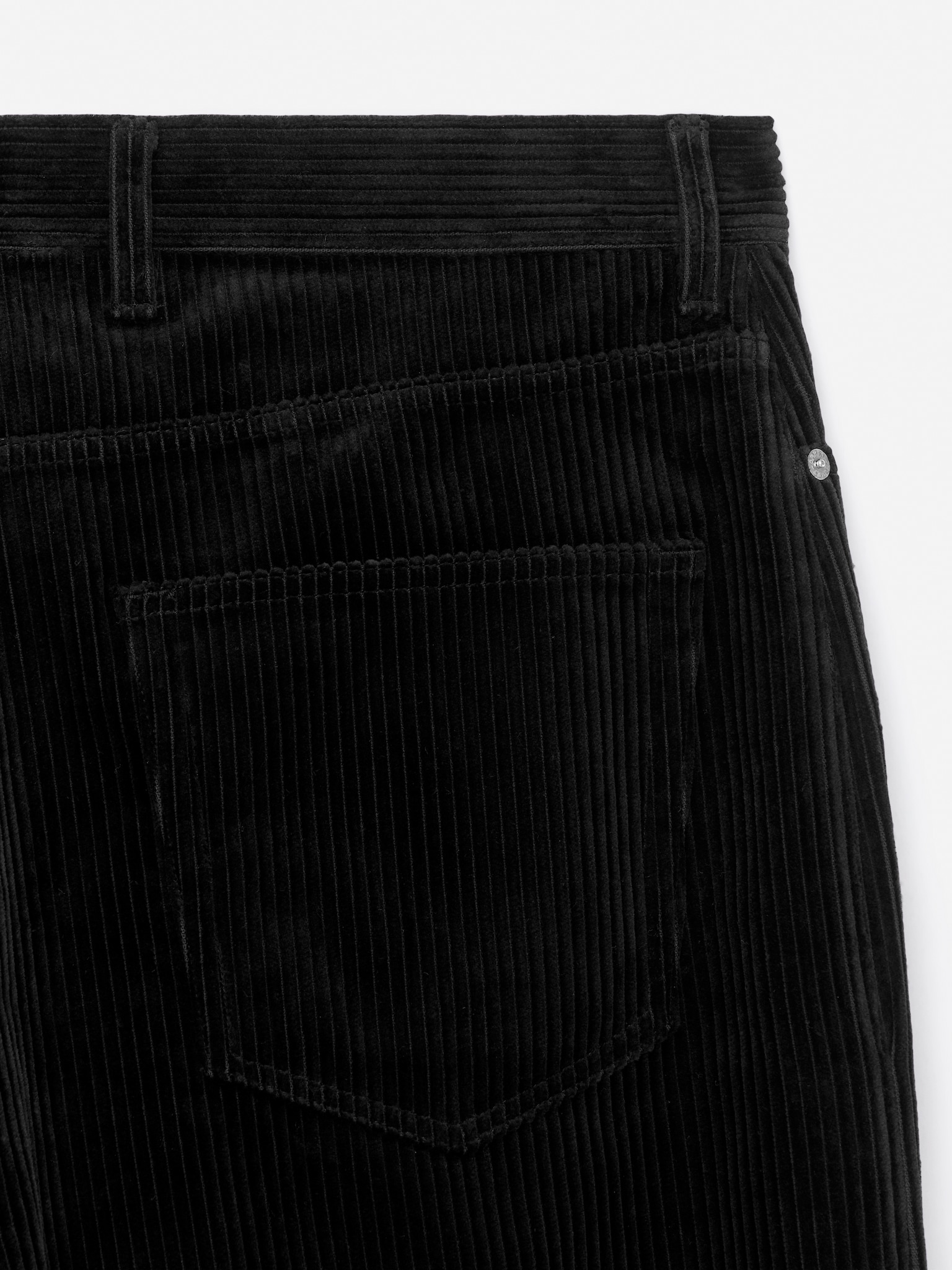 Pantalon ample en velours côtelé - Noir/Taupe foncé - 2