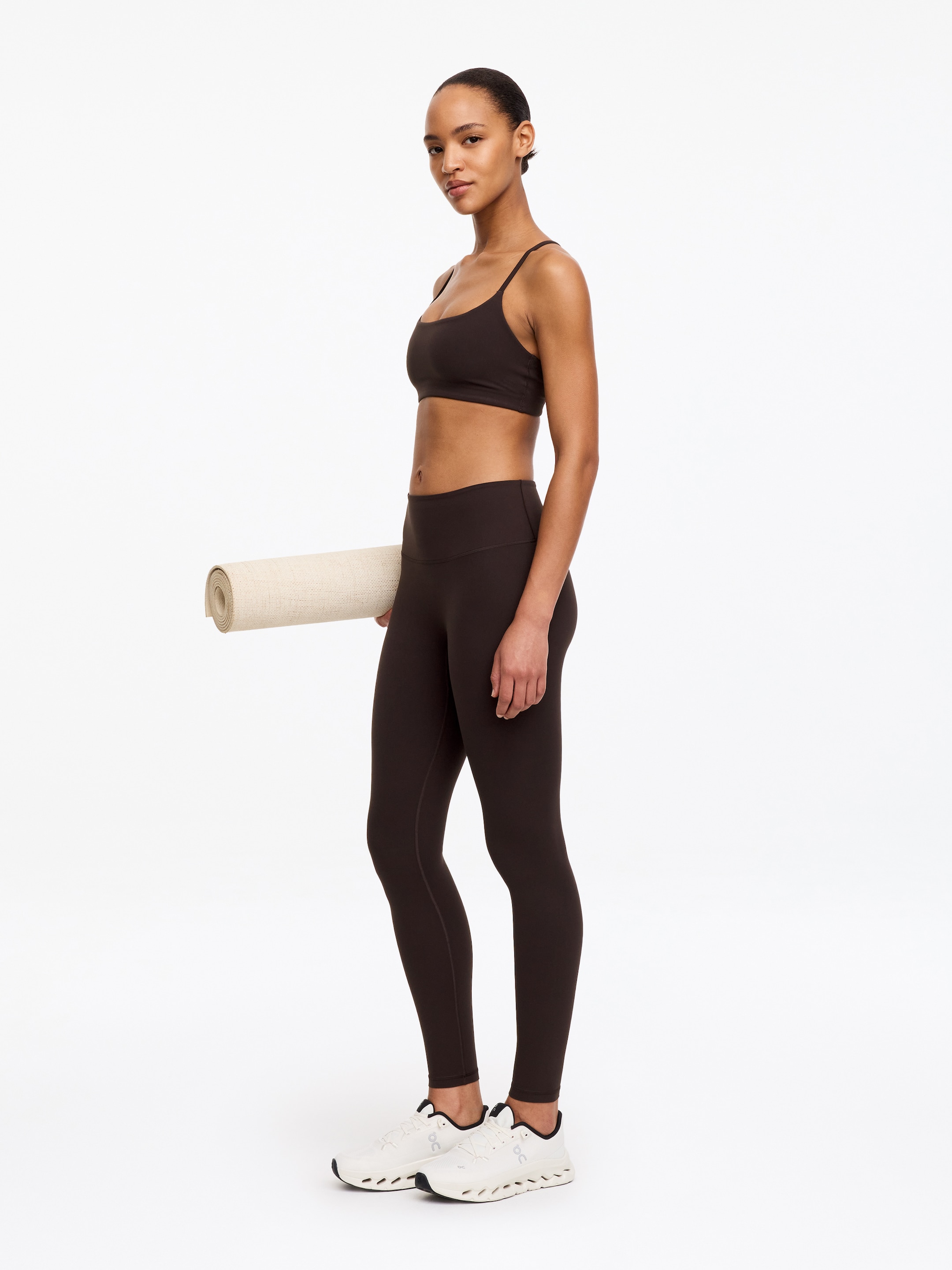 Soft Active Leggings - Brown - Slim fit - Women - StillMedia/Lookbook - 5