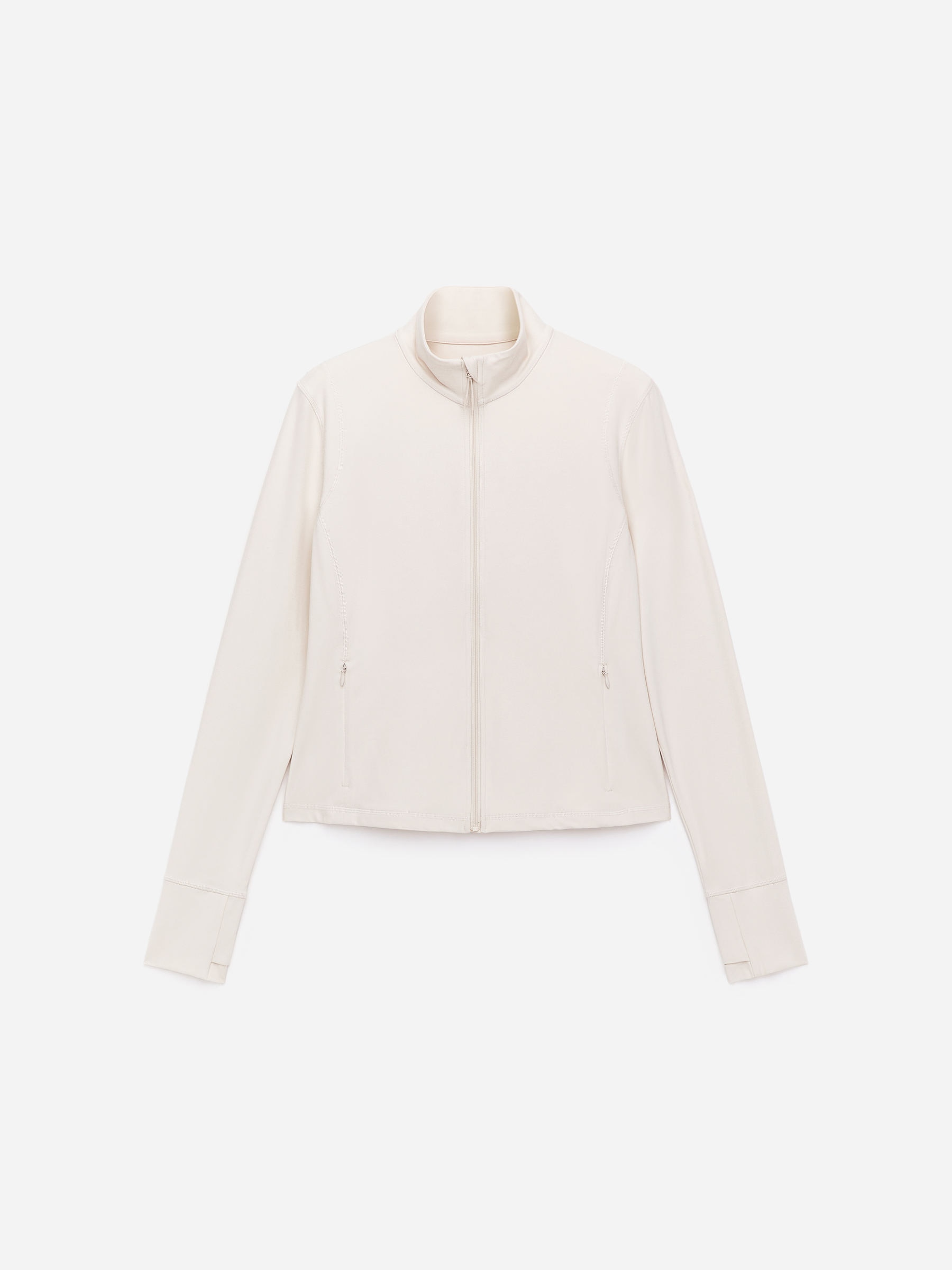 Soft Stretch Zip Jacket - White - Slim fit - Women - StillMedia/DescriptiveStillLife - 2