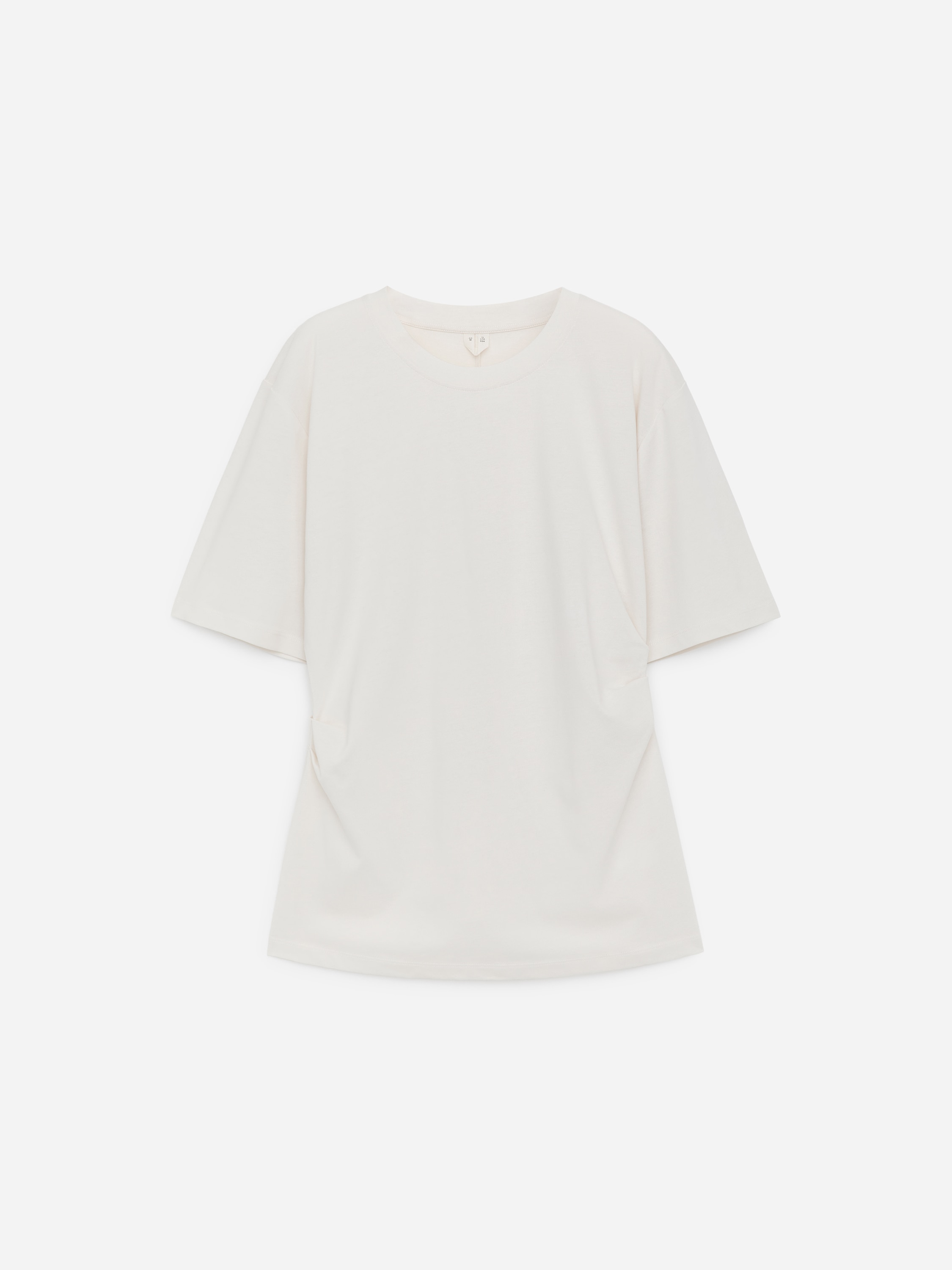 Drapowany T-shirt - Biały