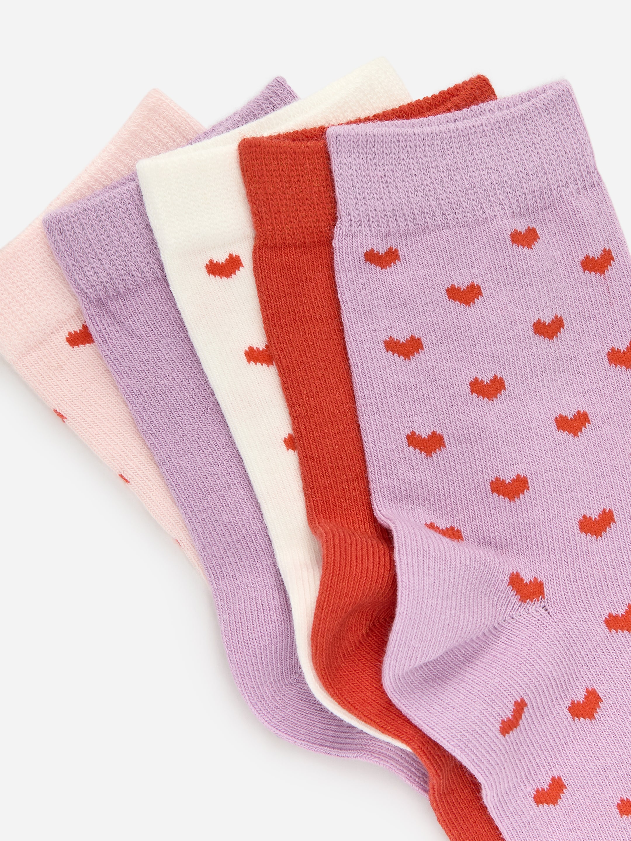 Lot de 5 paires de chaussettes en coton - Rose/Rouge/Lilas - Enfant - StillMedia/DescriptiveDetail - 2