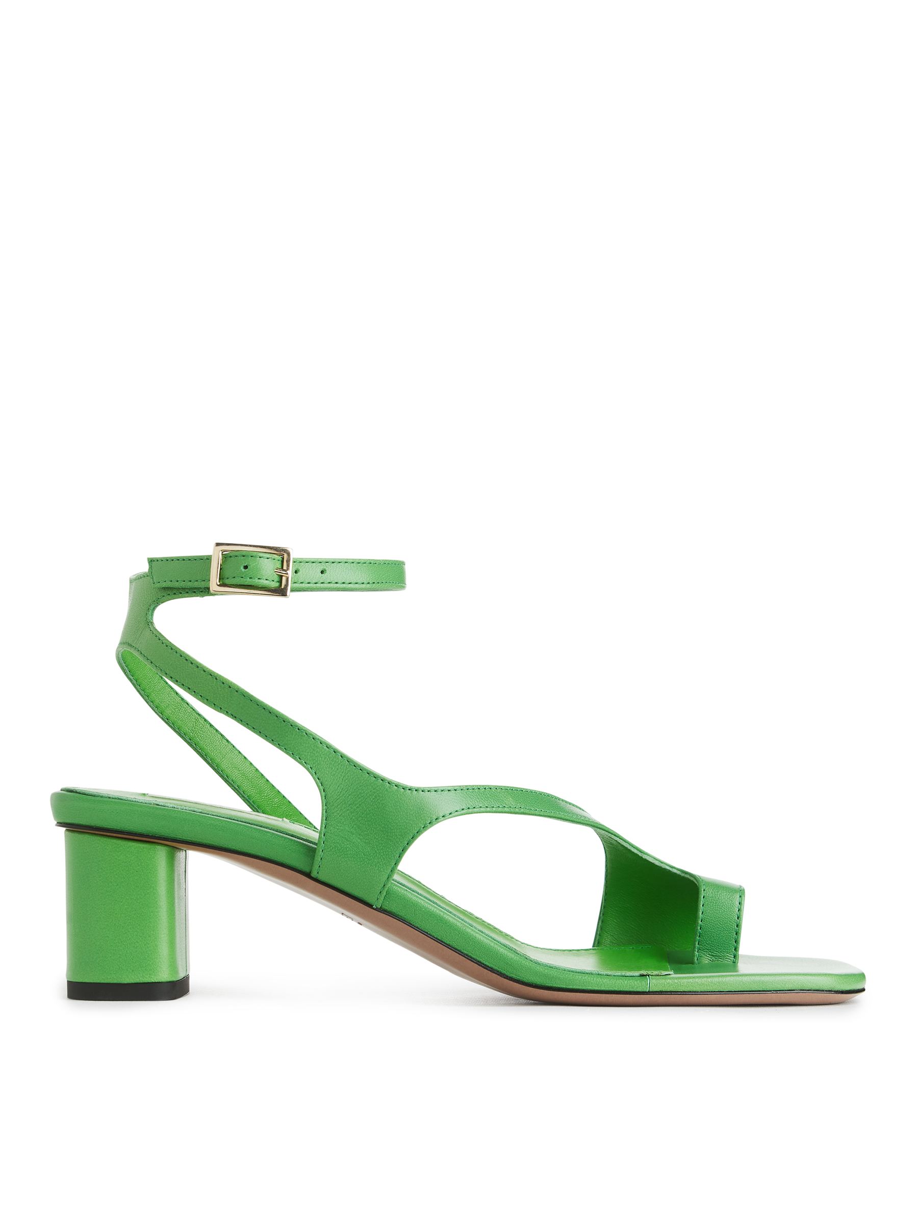 Heeled Leather Sandals-#618646-2617