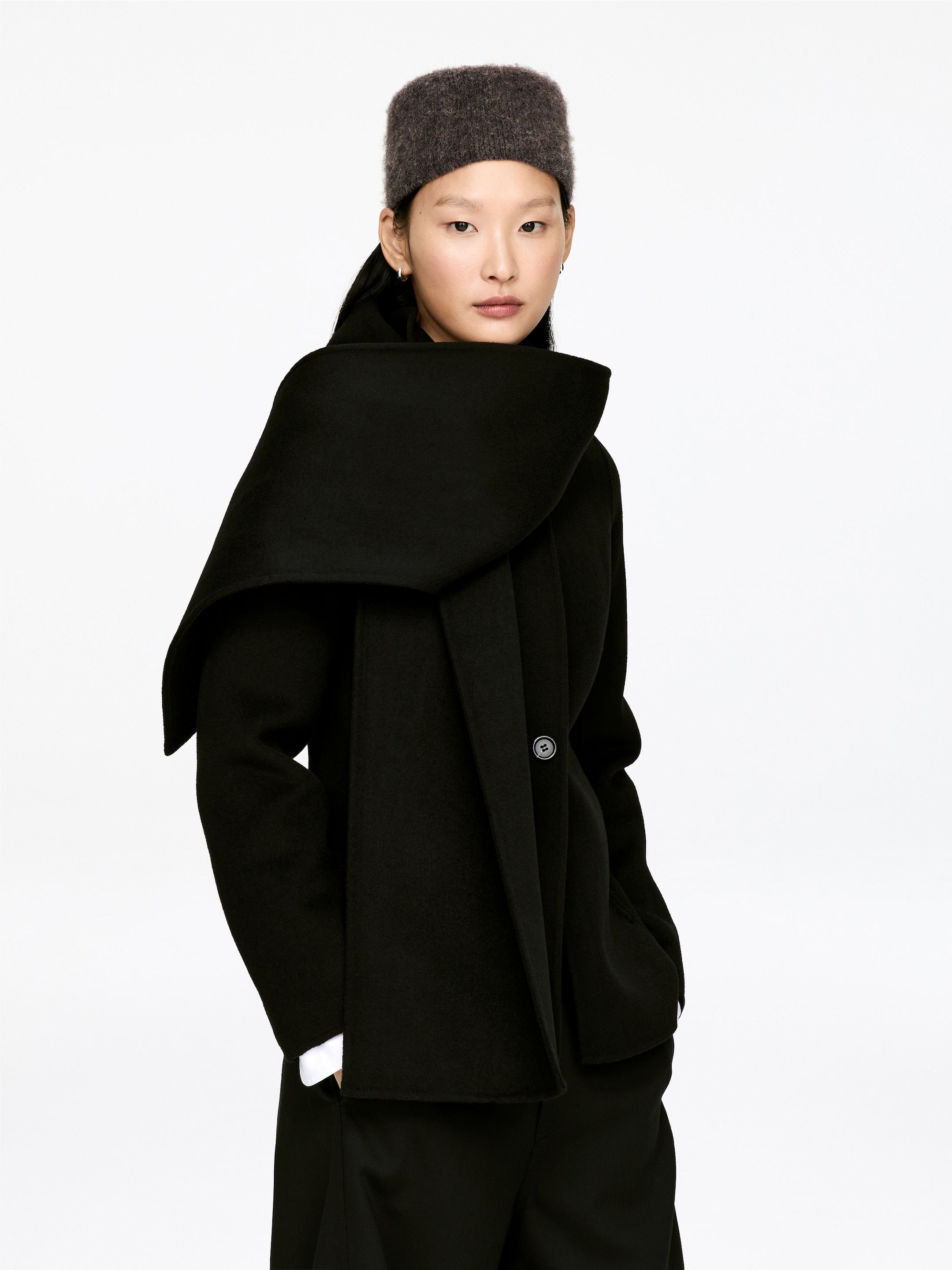 Agrandir l'image: Chapeau en mélange de laine et d'alpaga - Taupe - FEMME | H&M FR 2