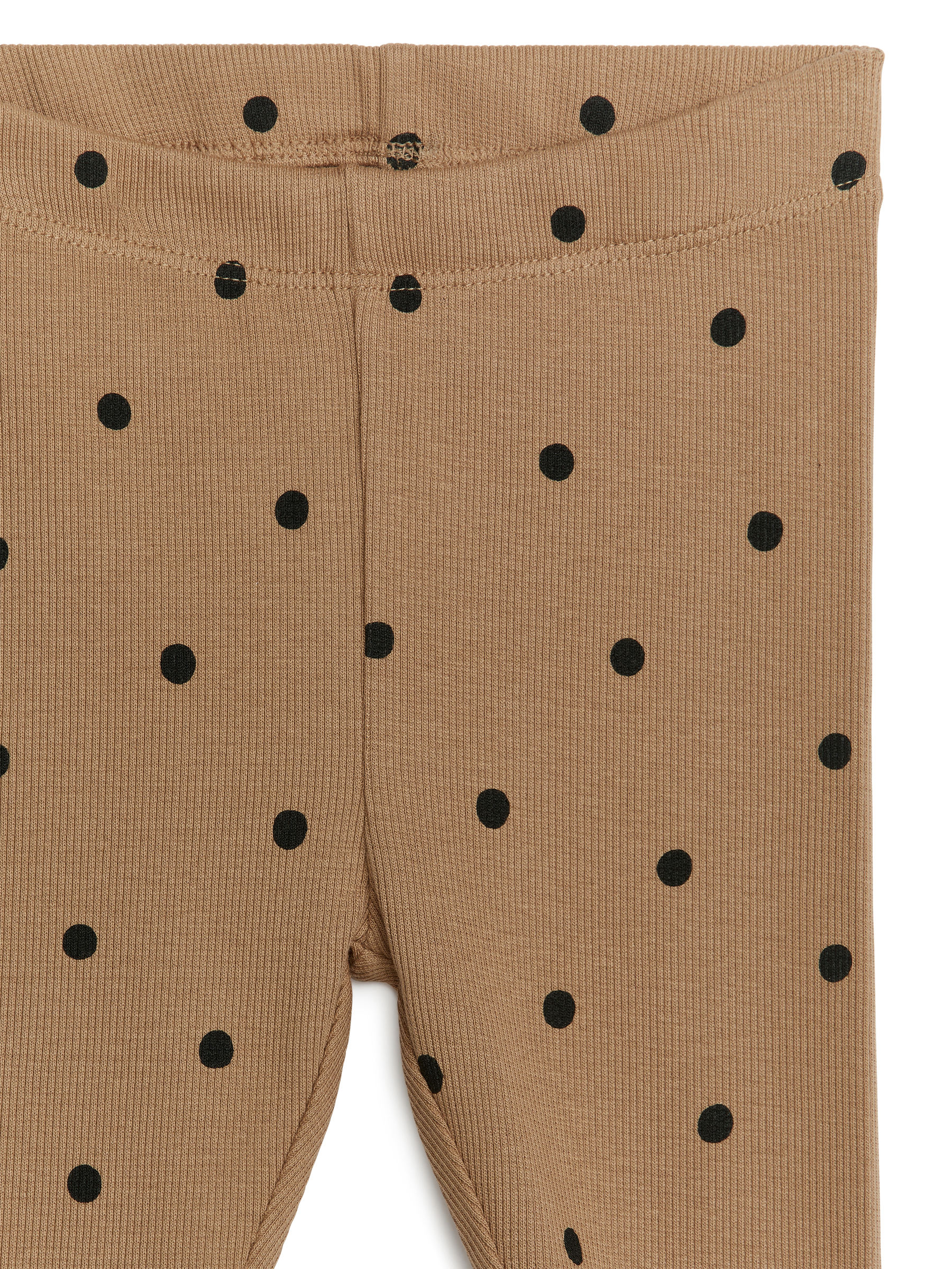 Gerippte Leggings - Dunkles Beige/Schwarz - Slim Fit - Kinder - StillMedia/DescriptiveDetail - 1