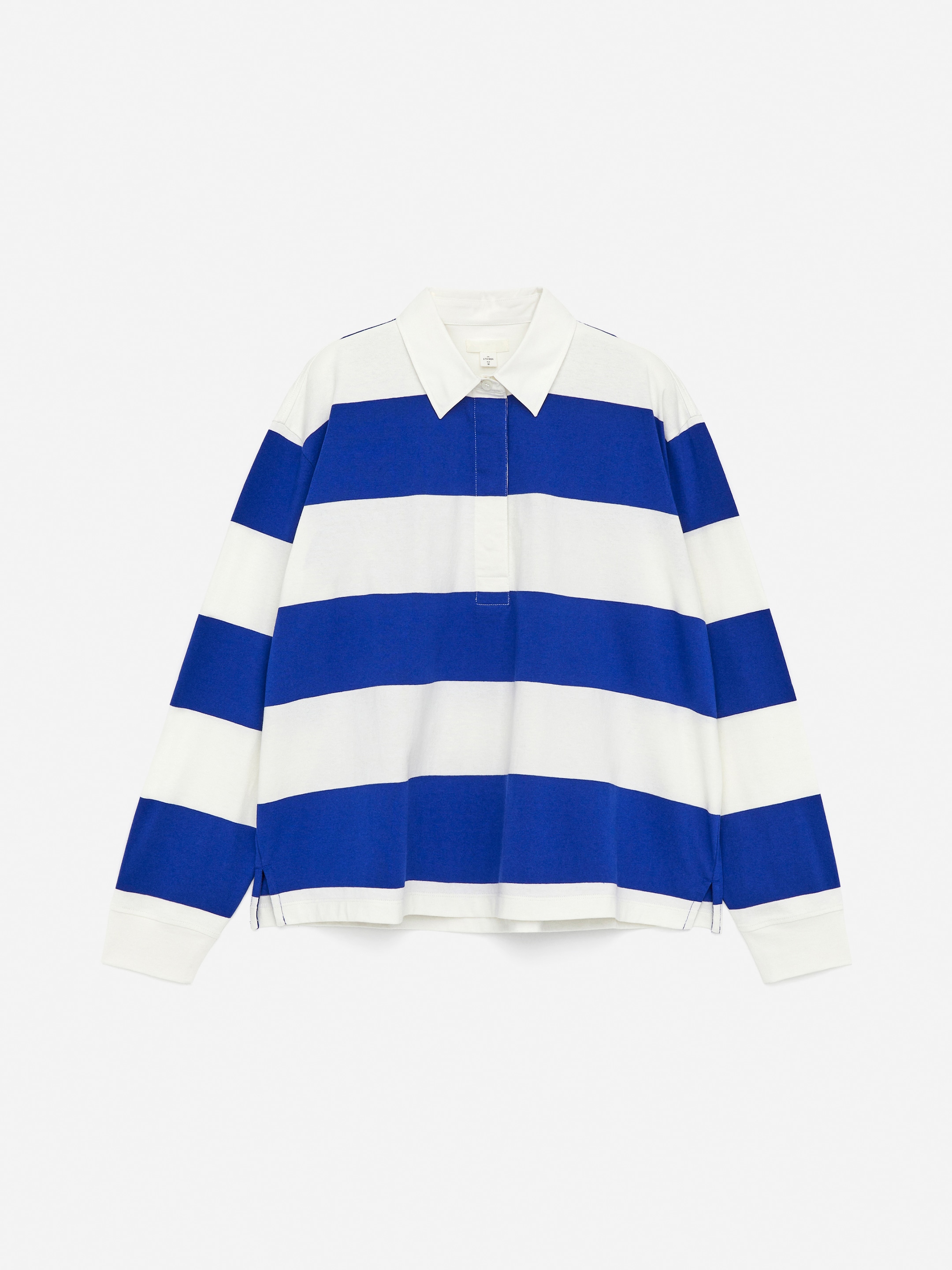 Zobrazit větší obrázek: Bavlněné polo tričko - Blue/Off White - ŽENY | H&M CZ 1