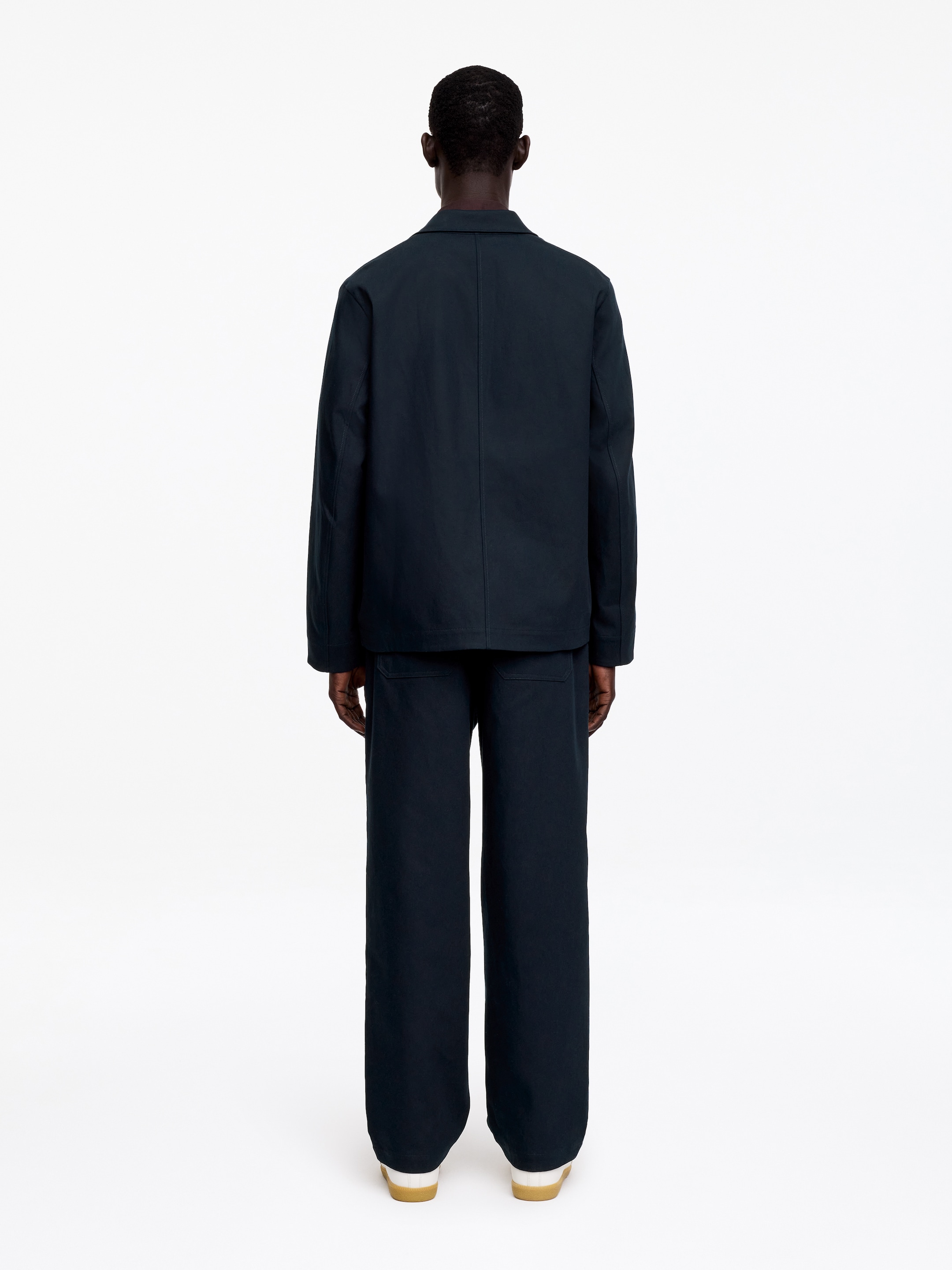 Pantalon ample en coton et lin - Bleu foncé - Loose fit - Homme - StillMedia/Lookbook - 3
