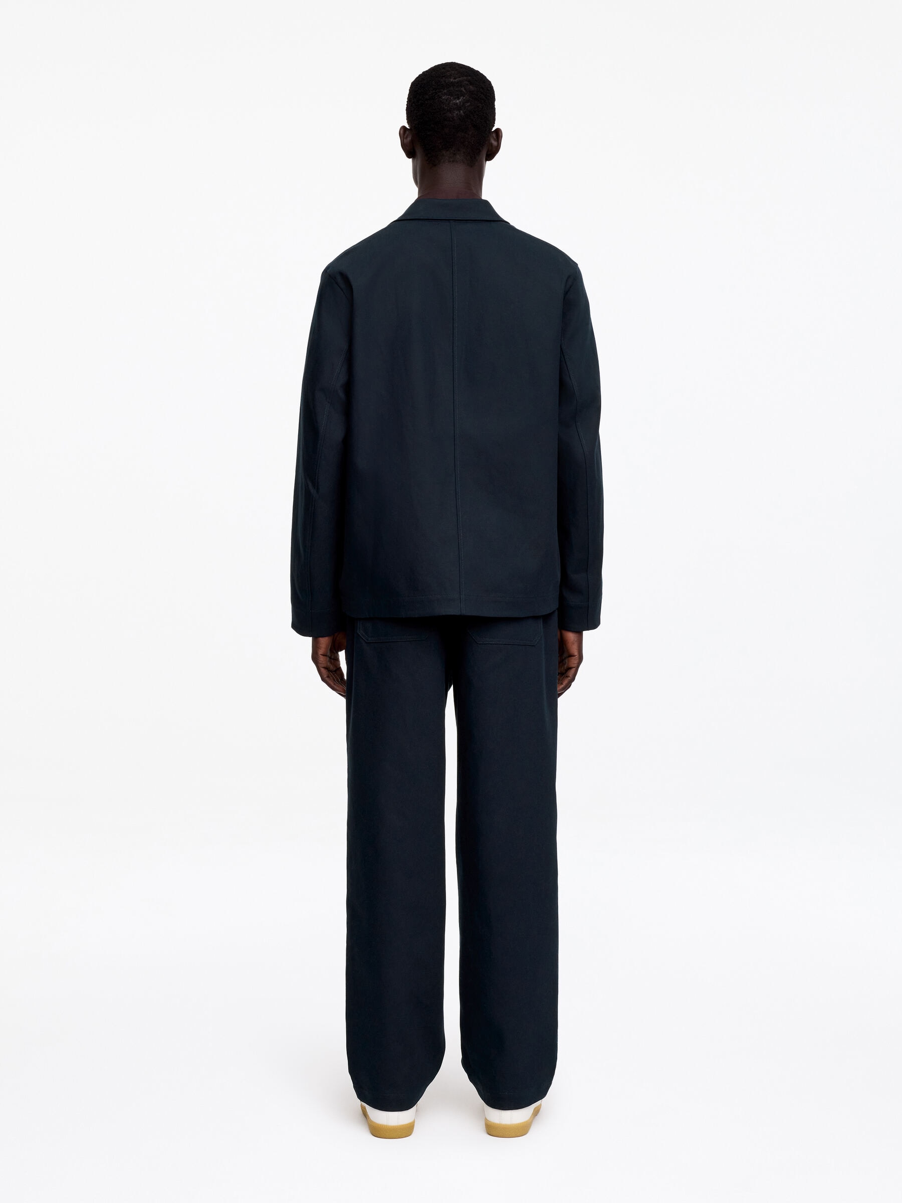 Vida byxor i bomull och linne - Mörkblå - Loose fit - Men - StillMedia/Lookbook - 3