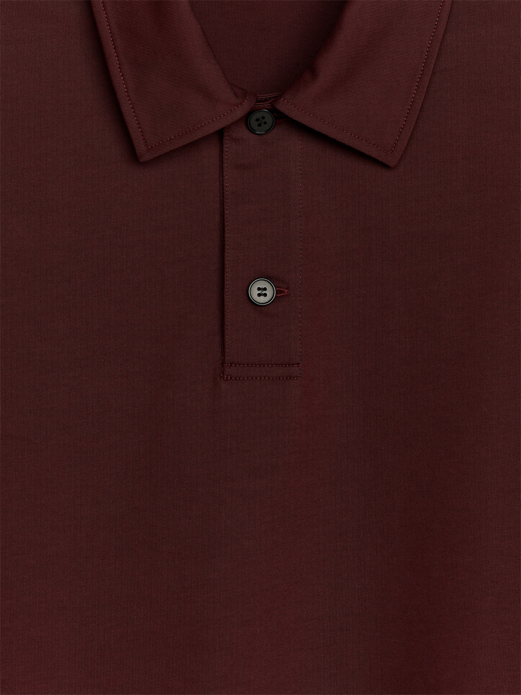 Pikétröja i bomull - Vinröd - Loose fit - Men - StillMedia/DescriptiveDetail - 1