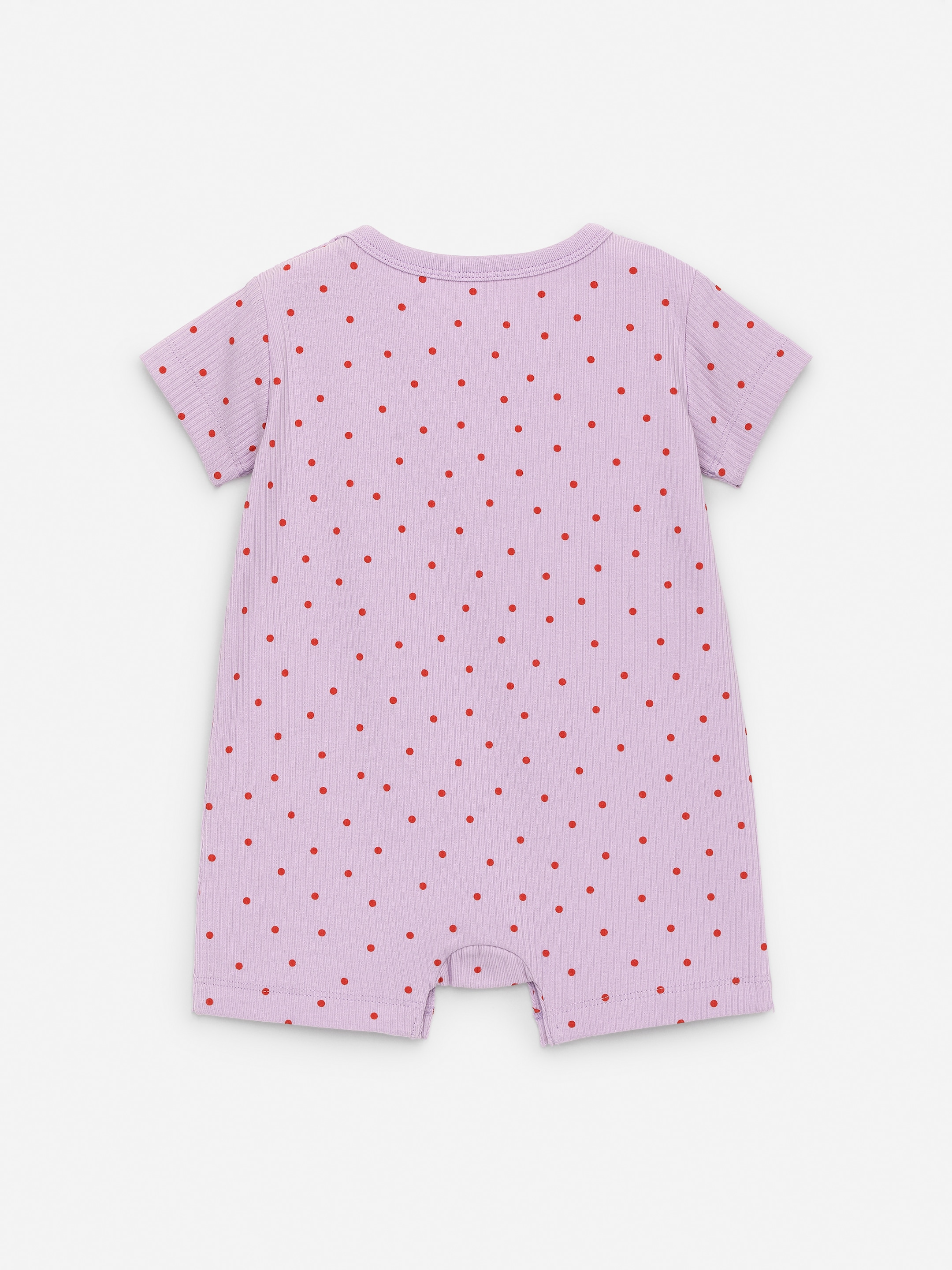 Barboteuse courte en jersey - Mauve/Pois rouges - Regular fit - Enfant - StillMedia/DescriptiveStillLife - 2